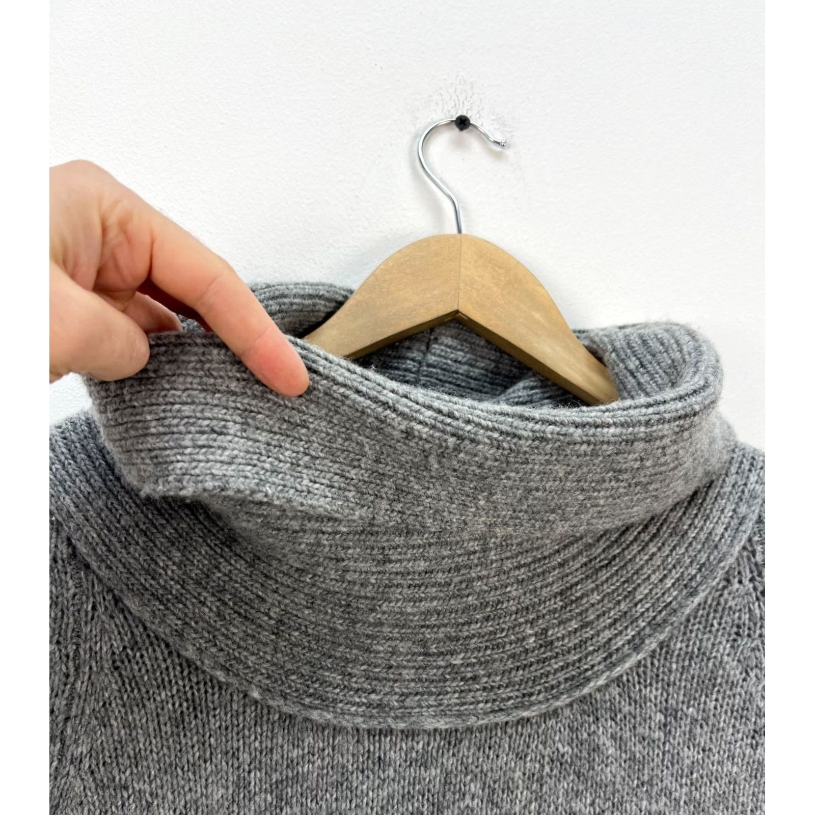 Vintage TOAST Merino Wool Knit Dress Grey Cowl Neck Pockets Sweater Size 12 Womens Size XL / US 12-14 / IT 48-50 - 7 Thumbnail