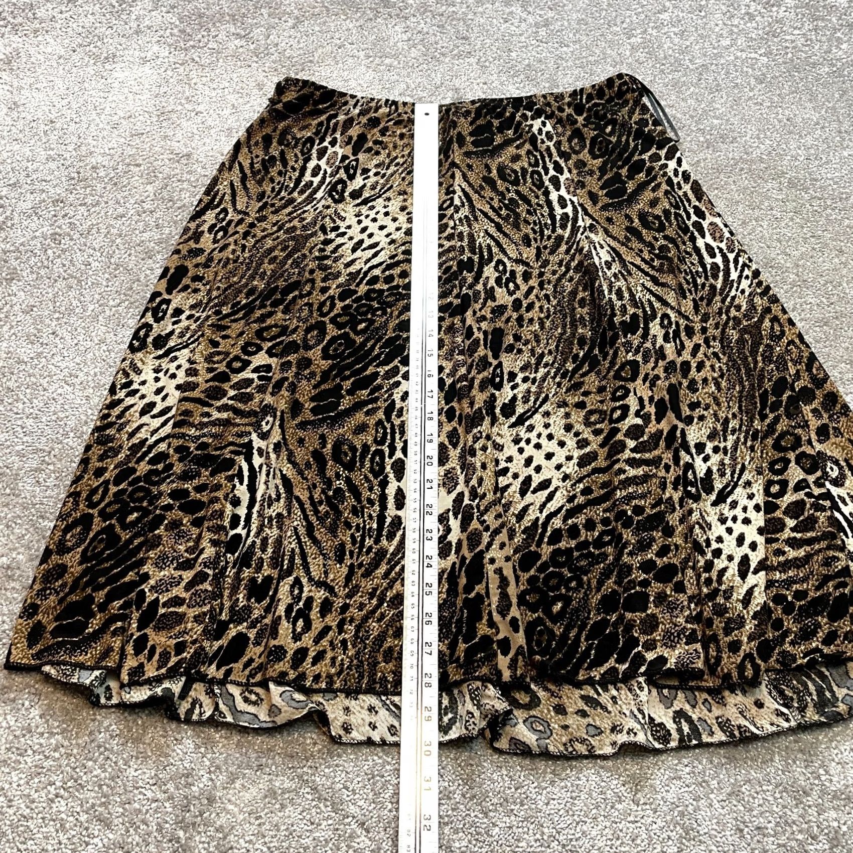 Etro Metro wear Skirt Womens XL Women Line Leopard Print Polyester Spandex Stretch Midi Size 40" / US 18 - 2 Thumbnail