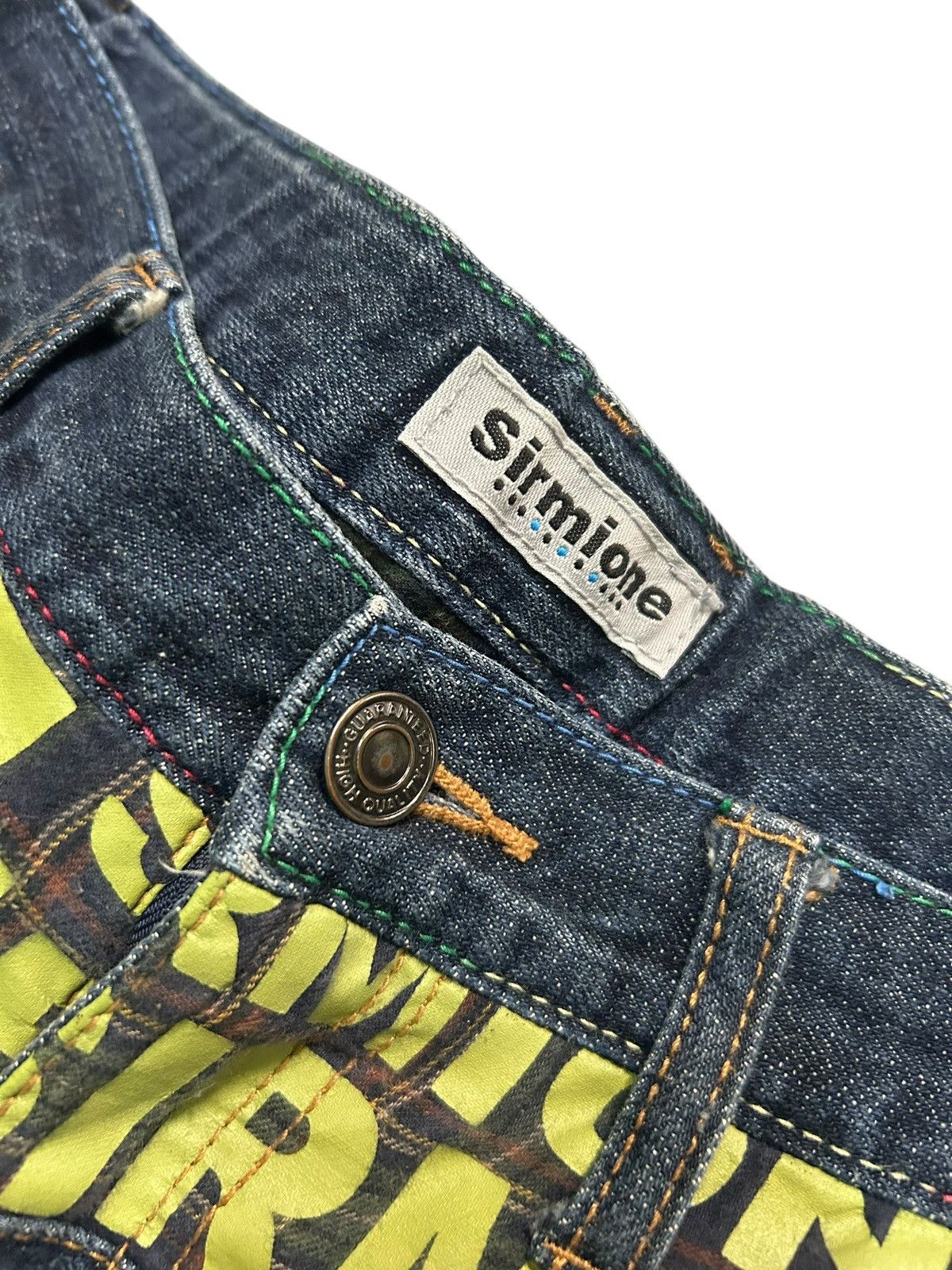 Japanese Brand × Kapital × Vintage Sirmione Double Waist Japanese Punk bondage Denim Jeans Size US 29 - 9 Thumbnail