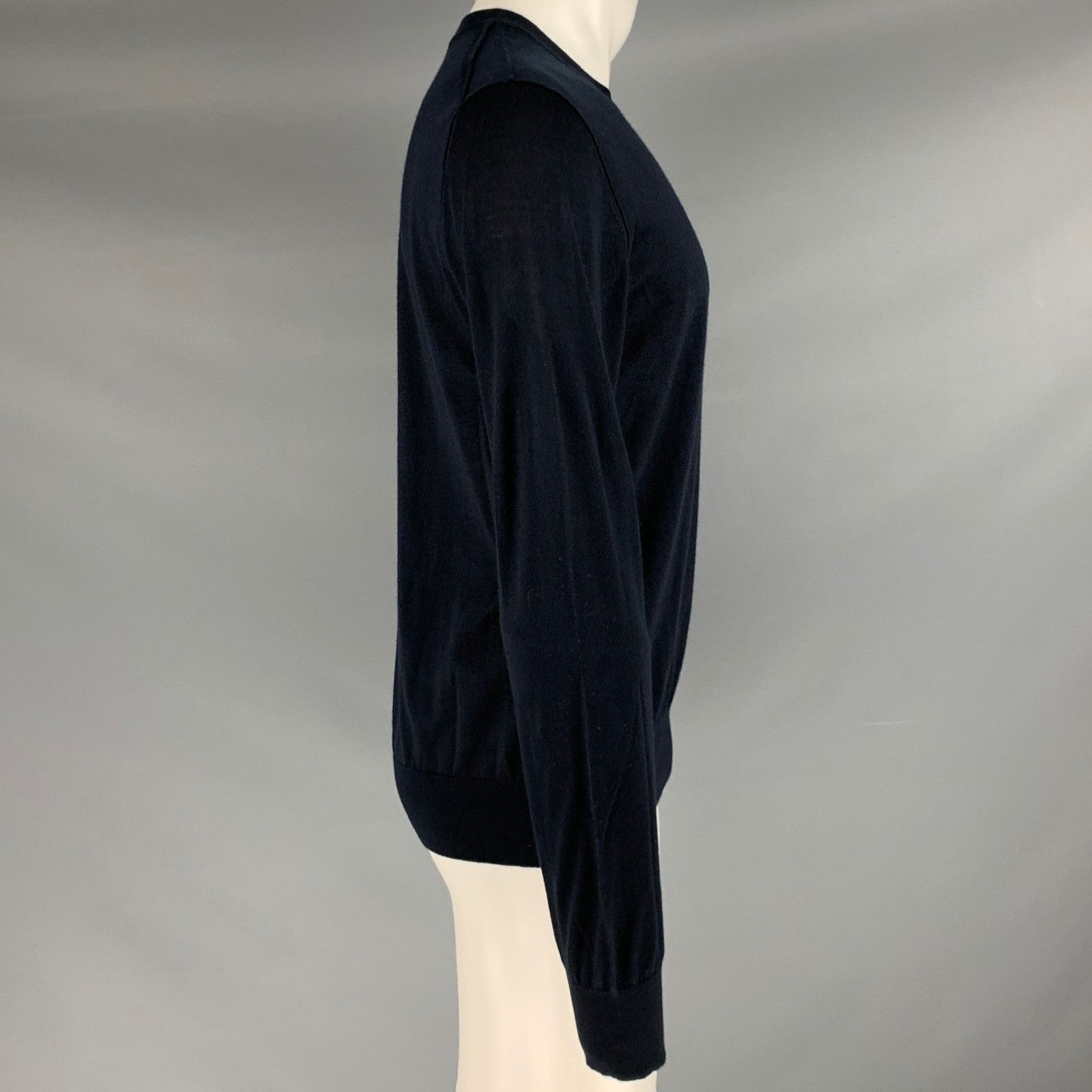Dolce & Gabbana DOLCE & GABBANA Size M Navy Knit Cashmere Crew Neck Pullover Size US M / EU 48-50 / 2 - 2 Thumbnail