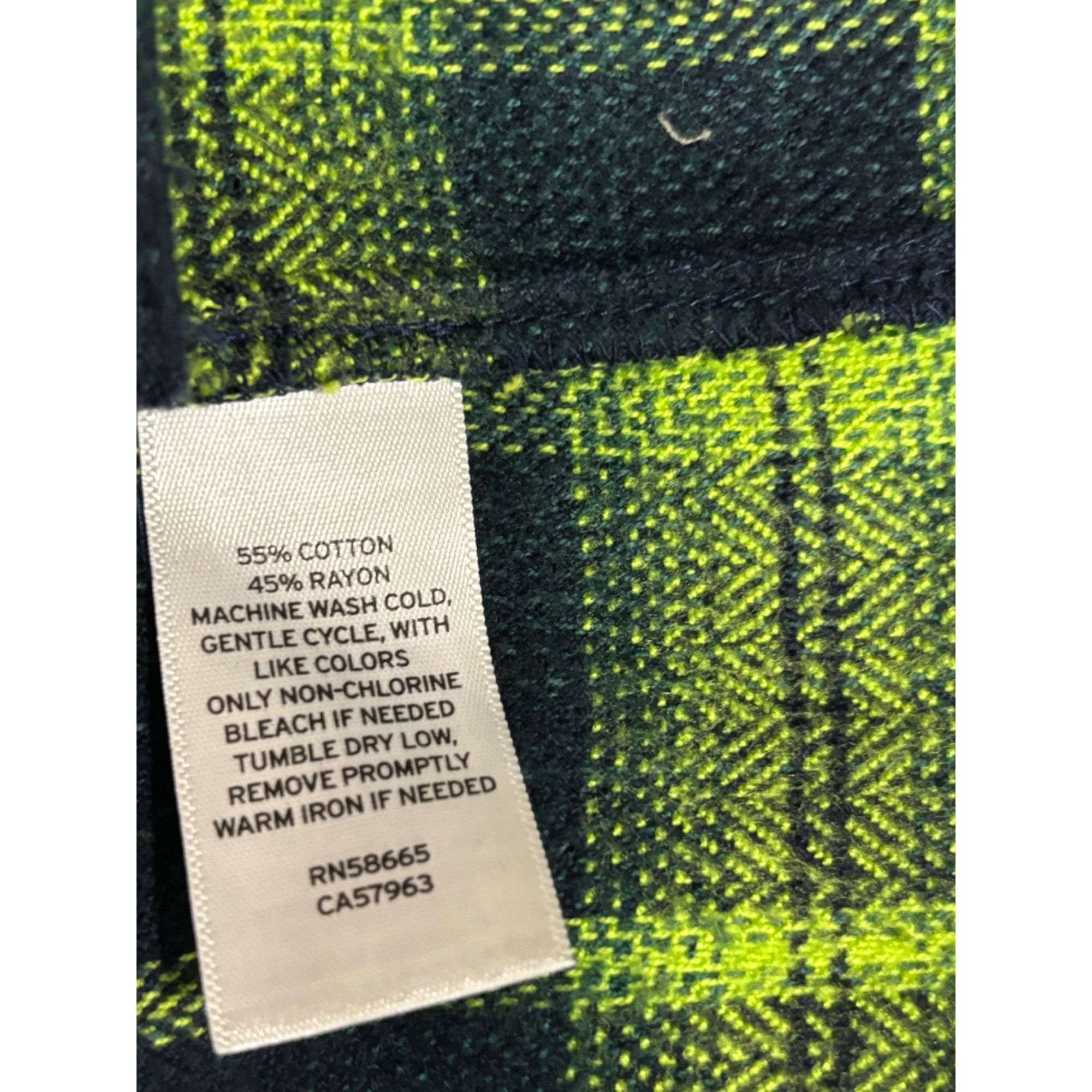 Other BP. Boyfriend Plaid Button-up Shirt in Navy-Green Jess Plaid Size XS / US 0-2 / IT 36-38 - 7 Thumbnail