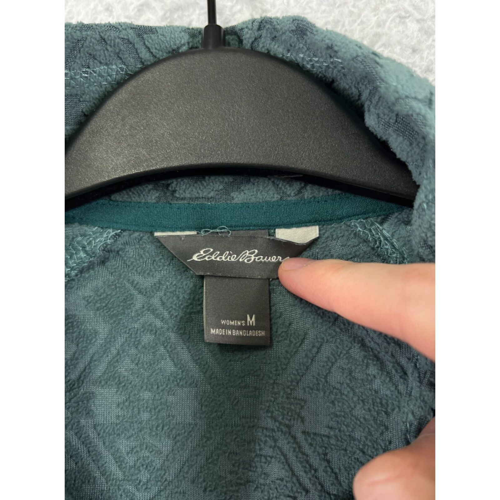 Eddie Bauer Eddie Bauer Jacket Women M Green 1/4 Zip Aztec 100% Polyester Casual Fiber 90s? Size M / US 6-8 / IT 42-44 - 4 Thumbnail