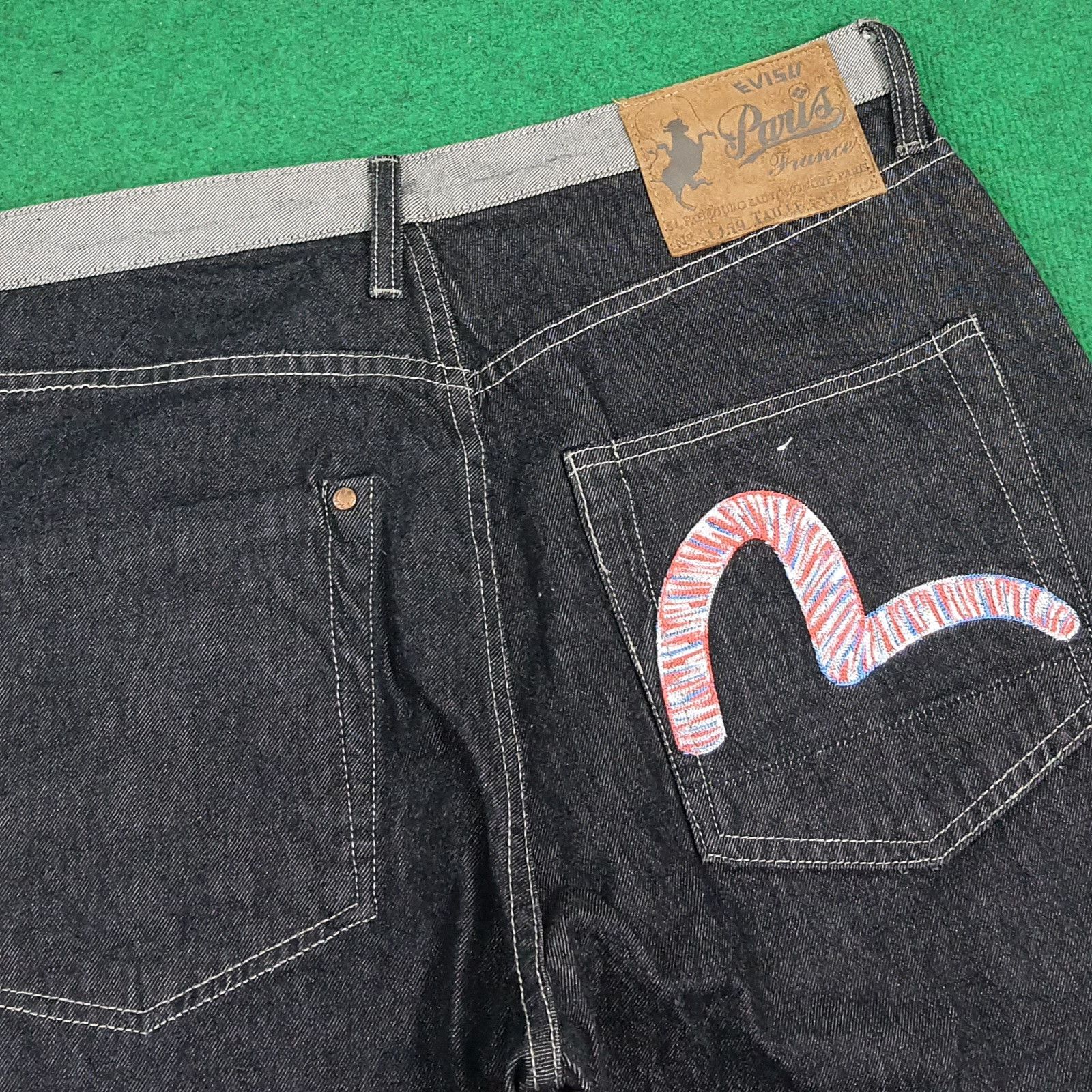 Evisu Vintage Evisu Paris Selvedge Reversible Custom Daicock Jeans Size US 35 - 5 Thumbnail