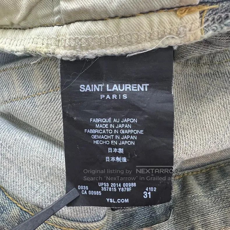 Saint Laurent Paris Saint Laurent Distressed Denim Jeans. Size US 30 / EU 46 - 5 Thumbnail