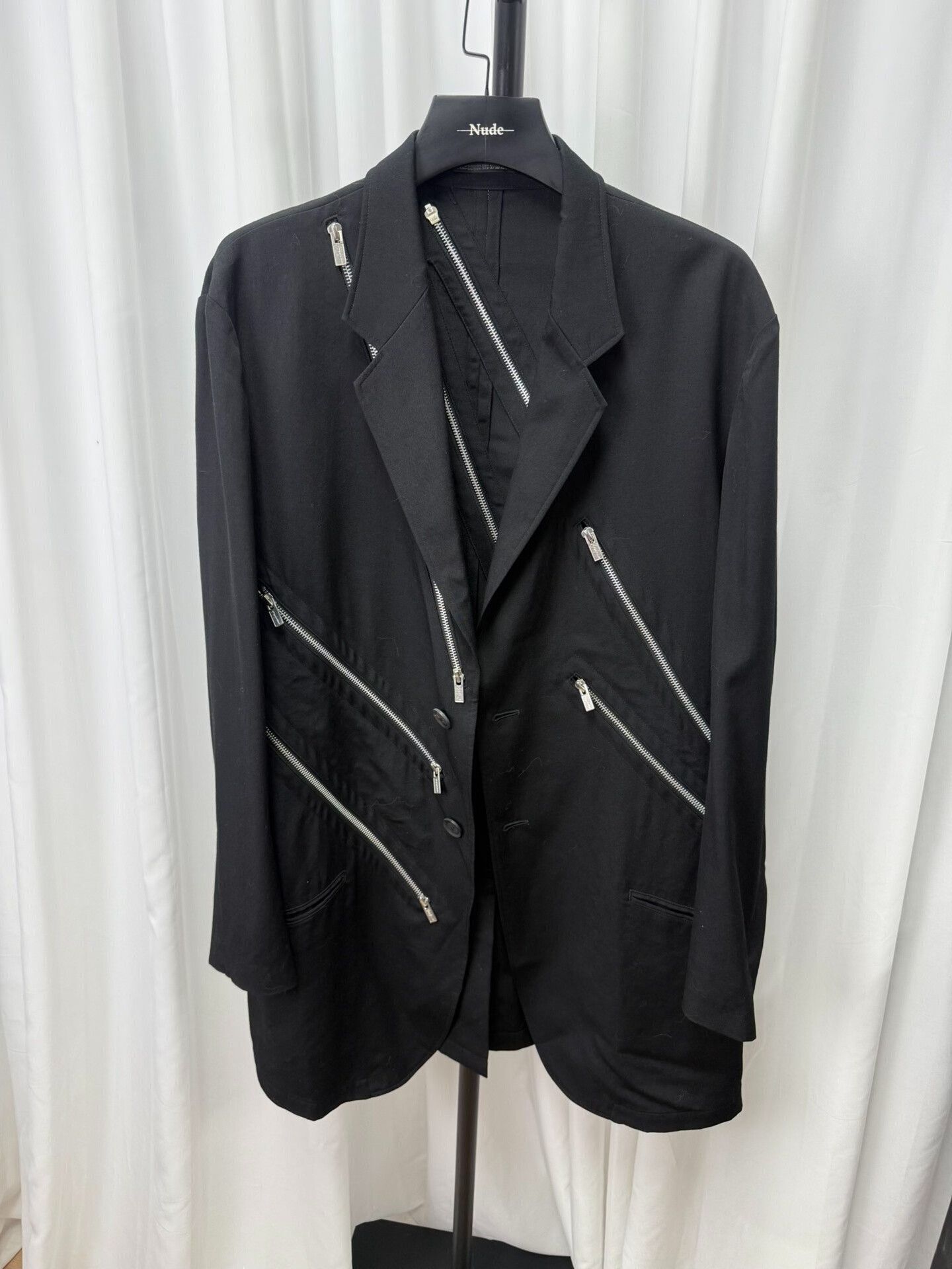 Yohji Yamamoto Yohji Yamamoto Pour Homme Zip Wool Blazer Size US L / EU 52-54 / 3 - 1 Thumbnail