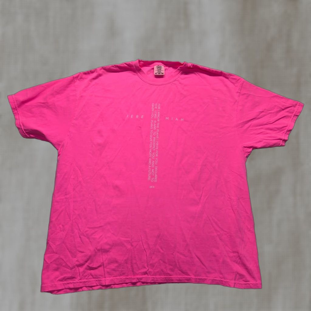 Vintage I Know The Plans I Have For You Jeremiah 29:11 T-Shirt Christian Tee Women's 3XL Pink Shirt Casual Men/ Women Size XXL / US 16-18 / IT 52-54 - 1 Thumbnail