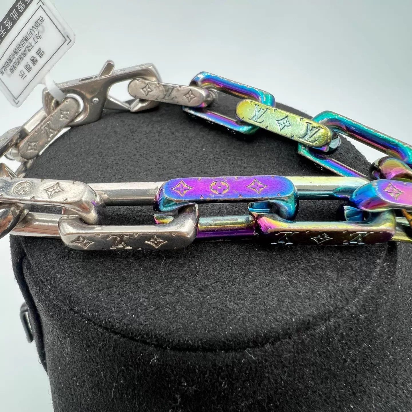 Louis Vuitton LV gradient color block cuban link necklace Size ONE SIZE - 4 Thumbnail