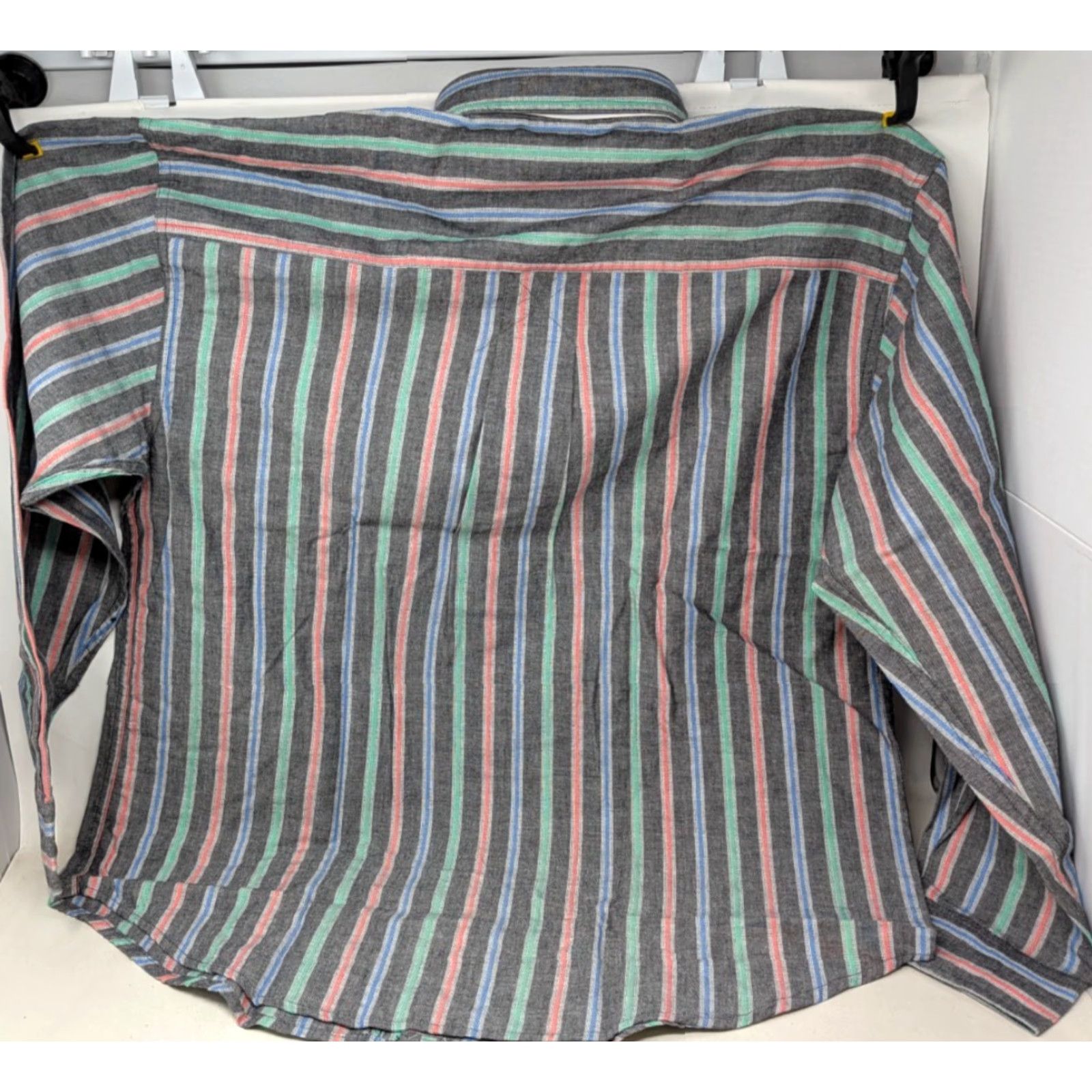 Architect VINTAGE Architect Button-Up Striped Long Sleeve Cotton Mens L Large Dress Shirt Size 42R - 6 Thumbnail