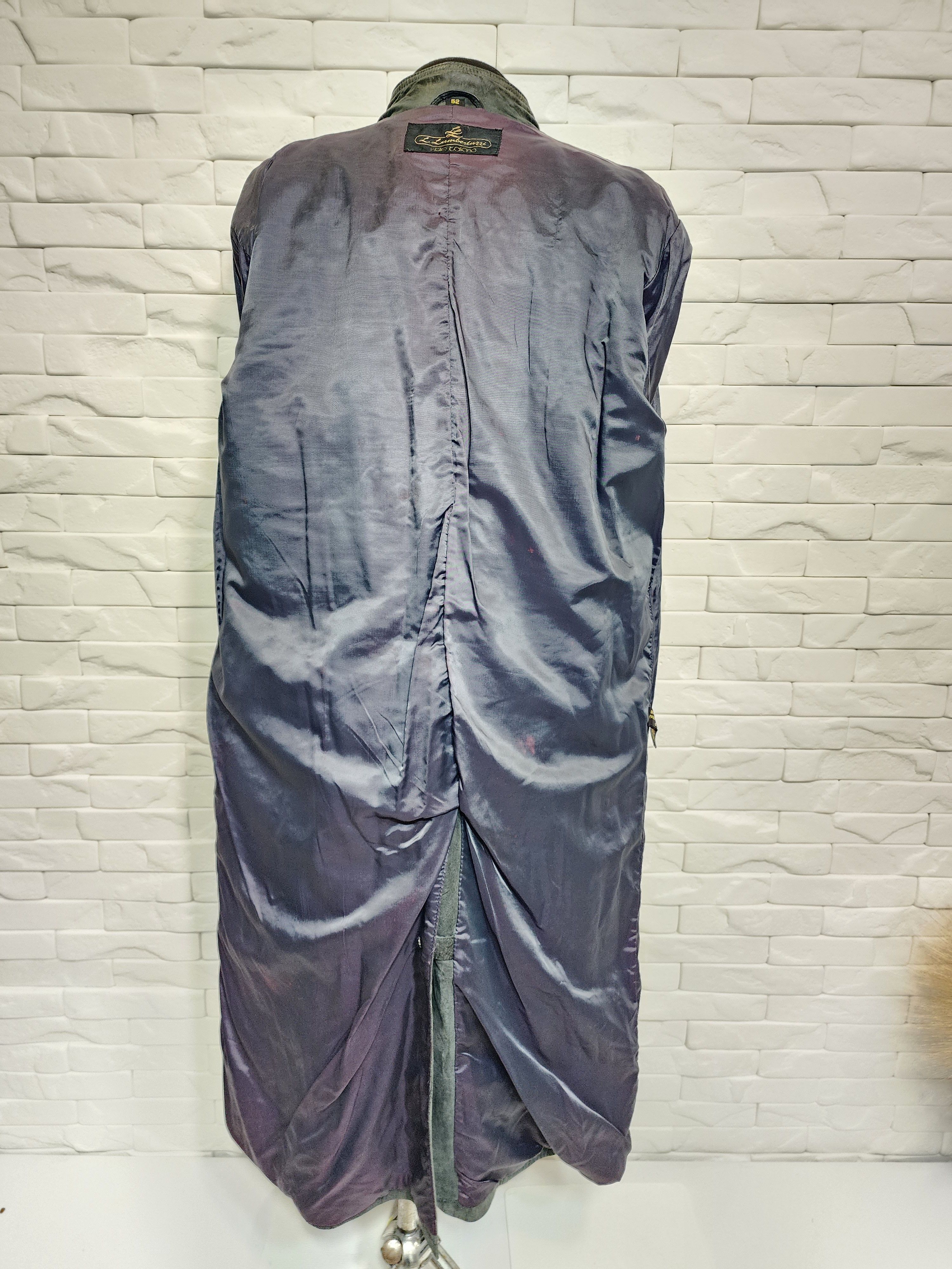 Genuine Leather Gray Genuine Leather Men's Coat with Belt Size US L / EU 52-54 / 3 - 8 Thumbnail