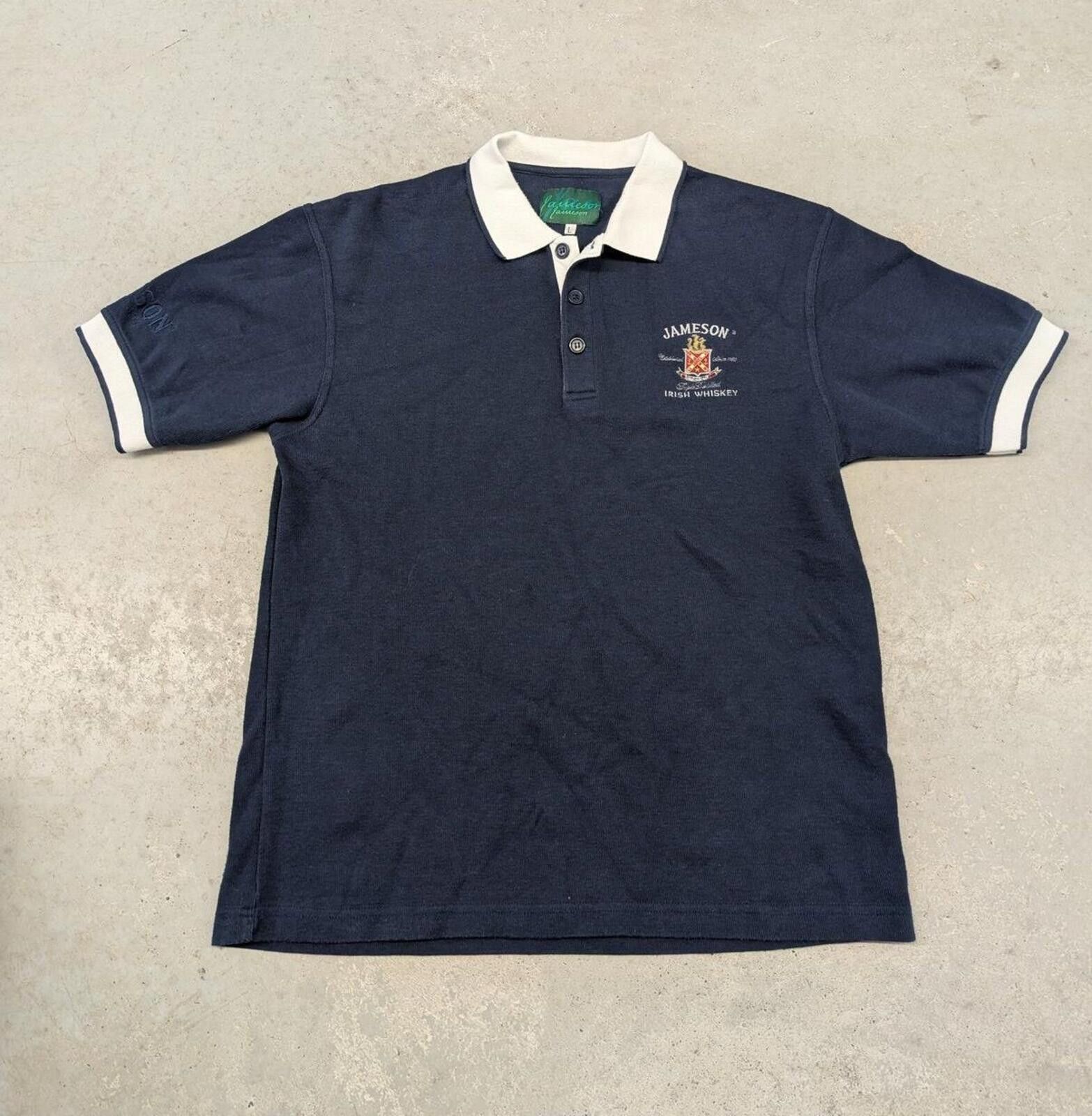 Vintage Vintage 90s Jameson Irish Whiskey Navy Blue Polo Shirt Size US L / EU 52-54 / 3 - 1 Thumbnail