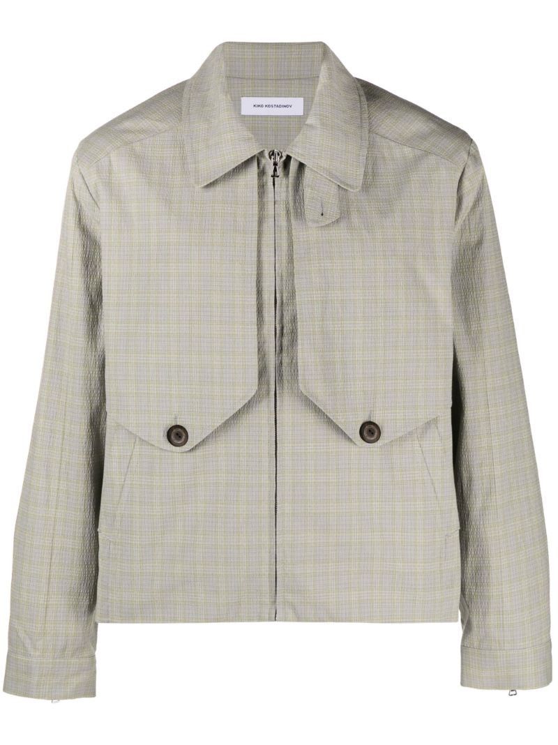 image of Kiko Kostadinov Kikokostadinov Murad Zip Bluson in Green, Men's (Size Small)