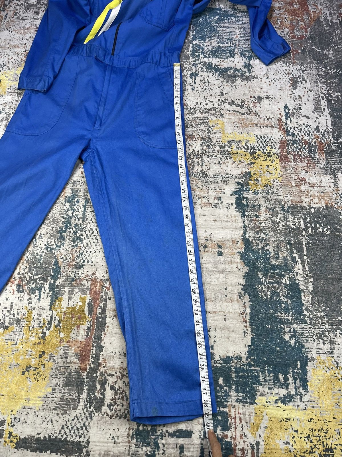 NASCAR Vintage Goodyear Back Hit Big Logo Mechanic Coveralls Size US 35 - 16 Thumbnail