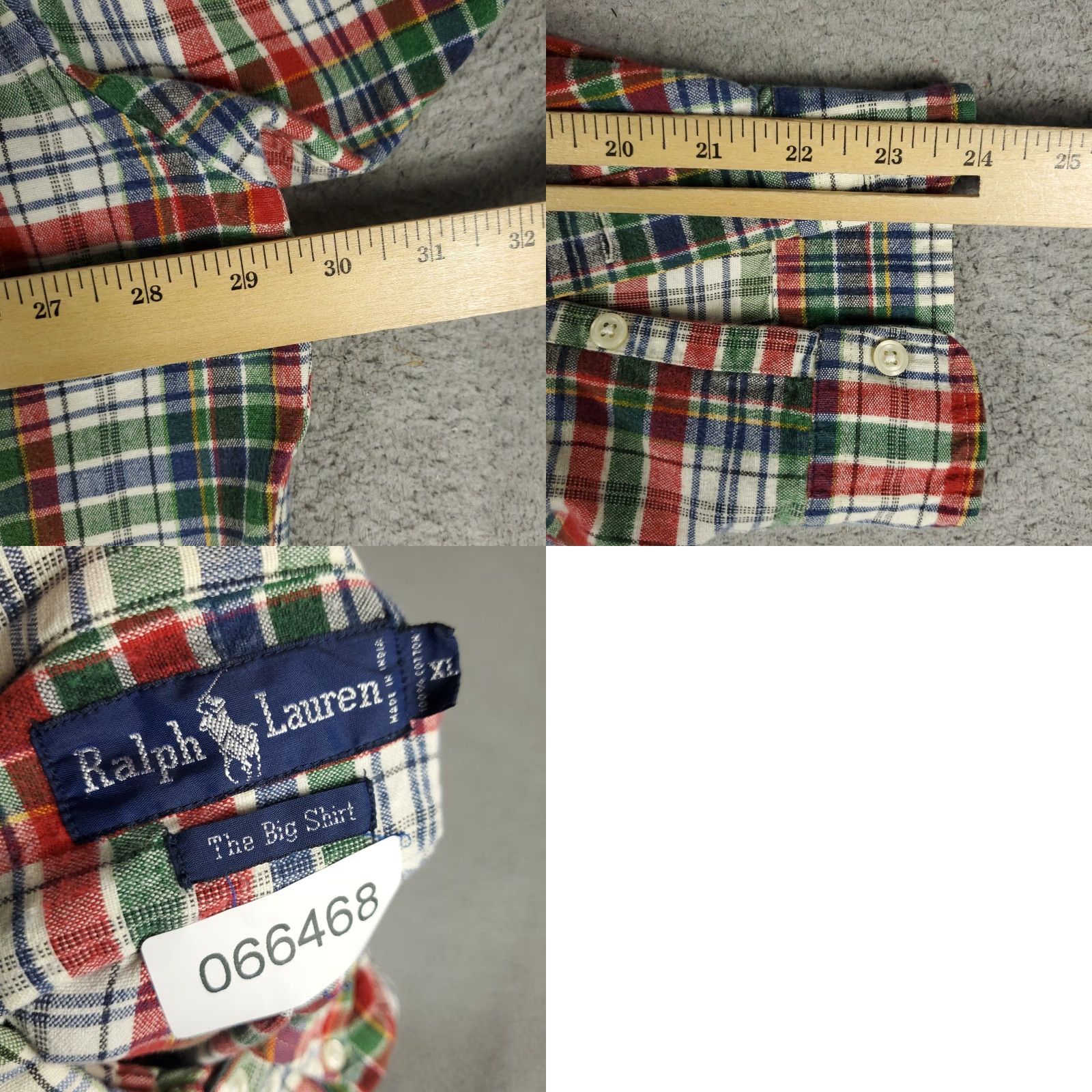 Ralph Lauren Ralph Lauren Shirt Mens XL Green Plaid Flannel Button-Down Pony Size US XL / EU 56 / 4 - 8 Thumbnail