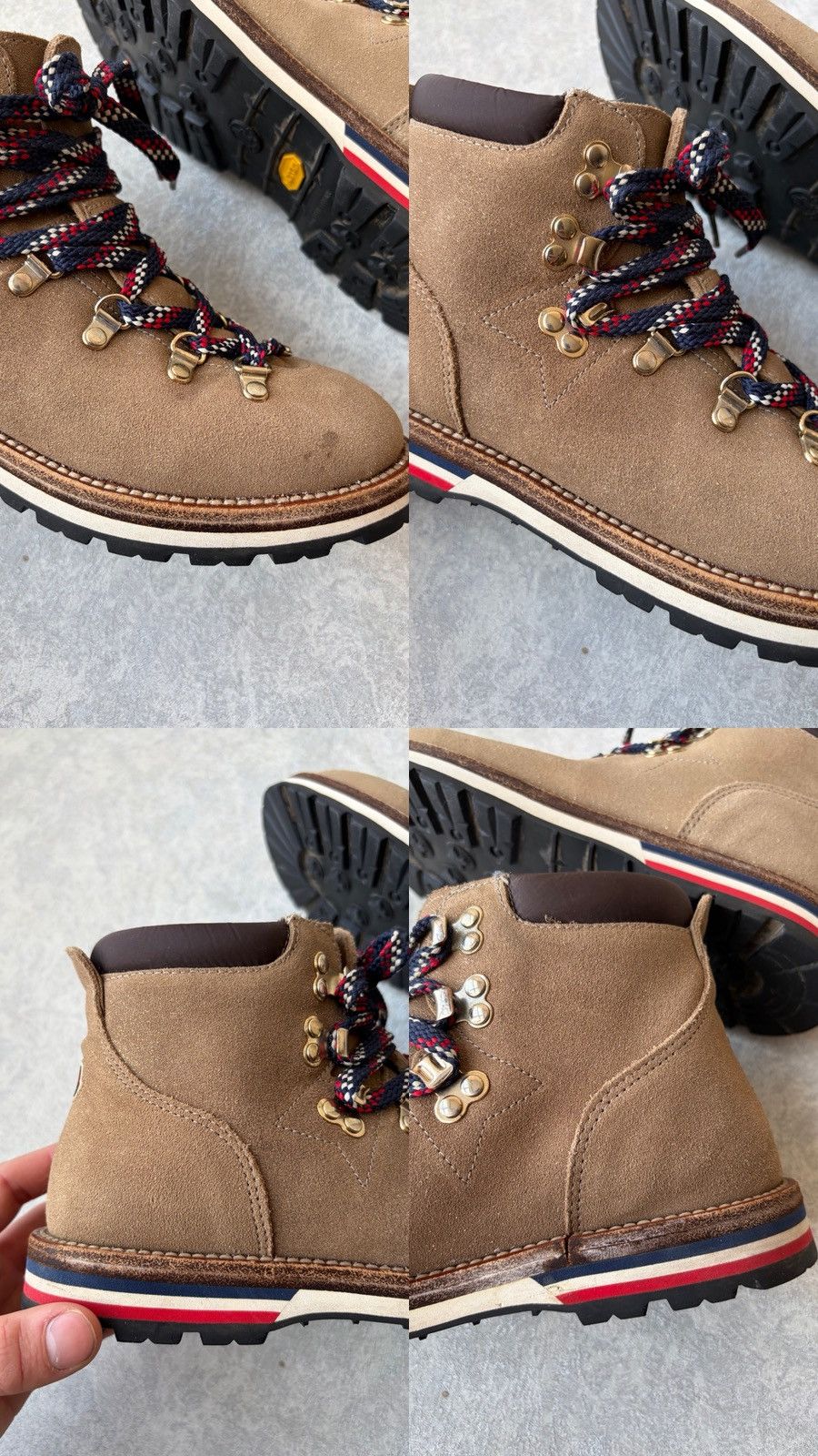 Moncler Moncler Blanche Glittered Suede Ankle Hiking Vibram Boots Size US 10 / IT 40 - 8 Thumbnail