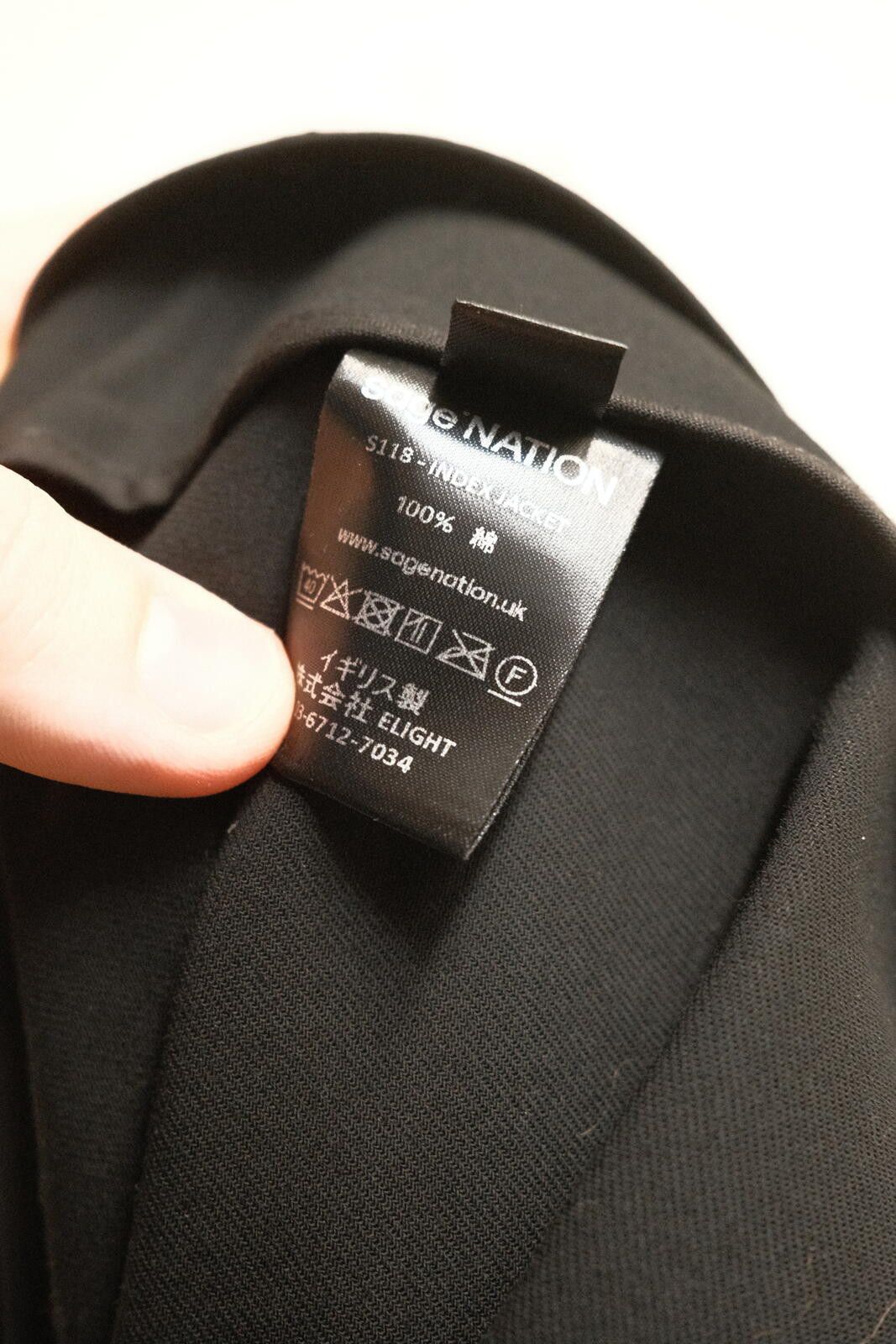 SAGE NATION sageNATION Black Index Zip Jacket Size US M / EU 48-50 / 2 - 8 Thumbnail