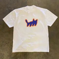 Other White washed retro cartoon cat print t-shirt Size US M / EU 48-50 / 2 - 2 Thumbnail