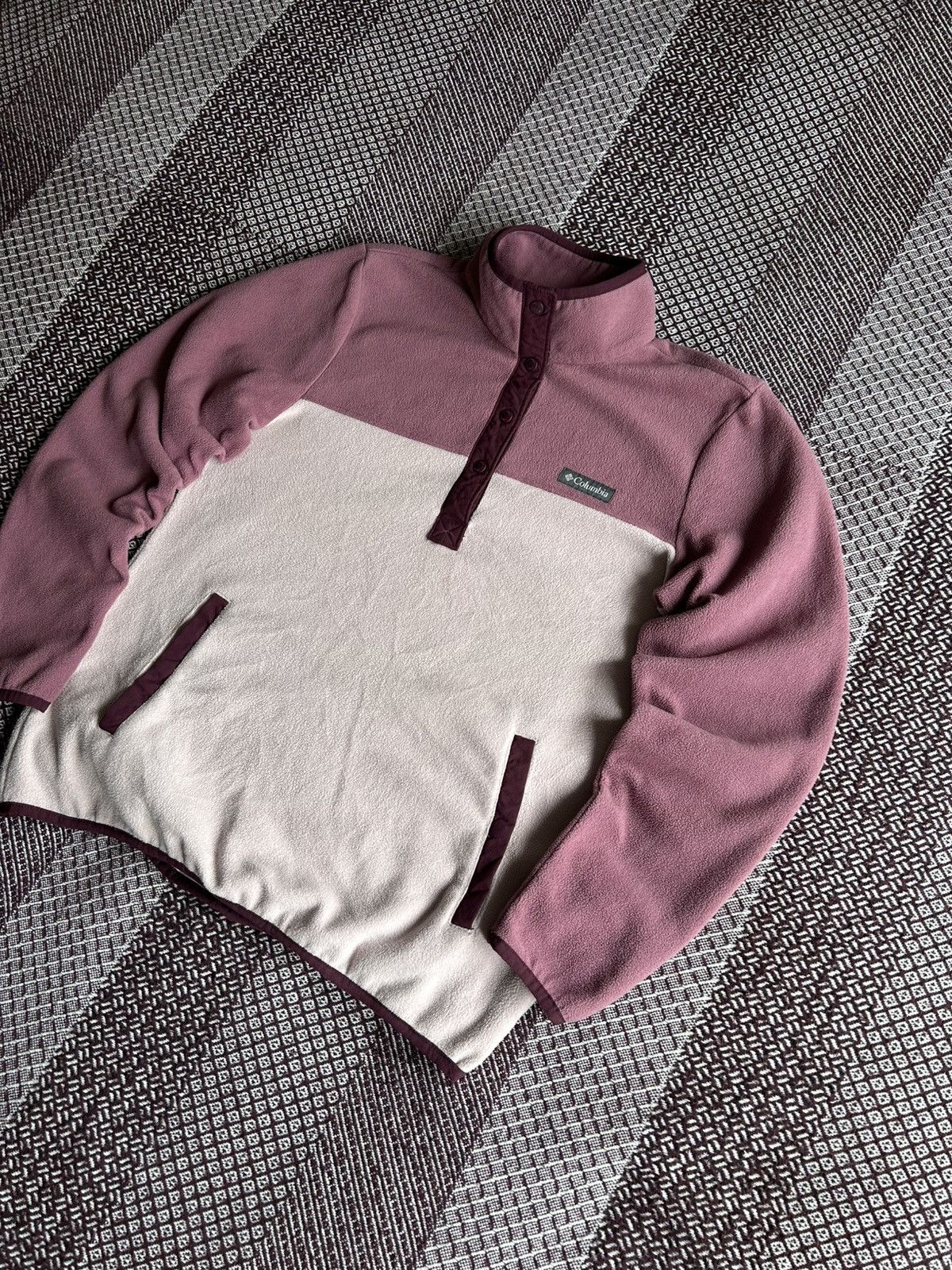 Columbia Columbia Fleece Jacket Unisex 1/4 Zip Vintage Sweatshirt M Size US M / EU 48-50 / 2 - 2 Thumbnail