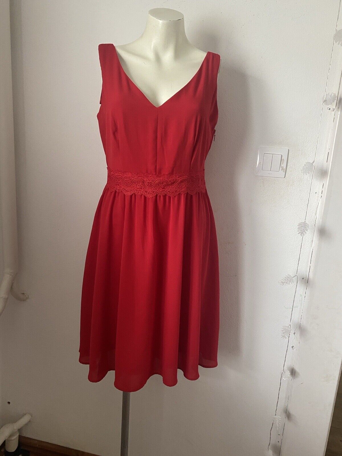 Vintage Orsay Party Dress Red Size 10 Sk2421 Size M / US 6-8 / IT 42-44 - 1 Thumbnail
