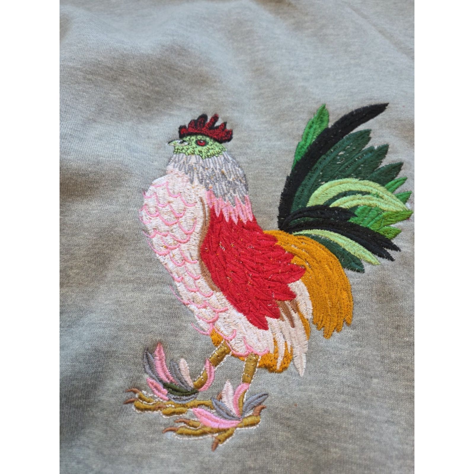 Vintage VINTAGE Spirit Co. Full Zip Hoodie Embroidered Rooster Size L Gray Men Size US L / EU 52-54 / 3 - 5 Thumbnail
