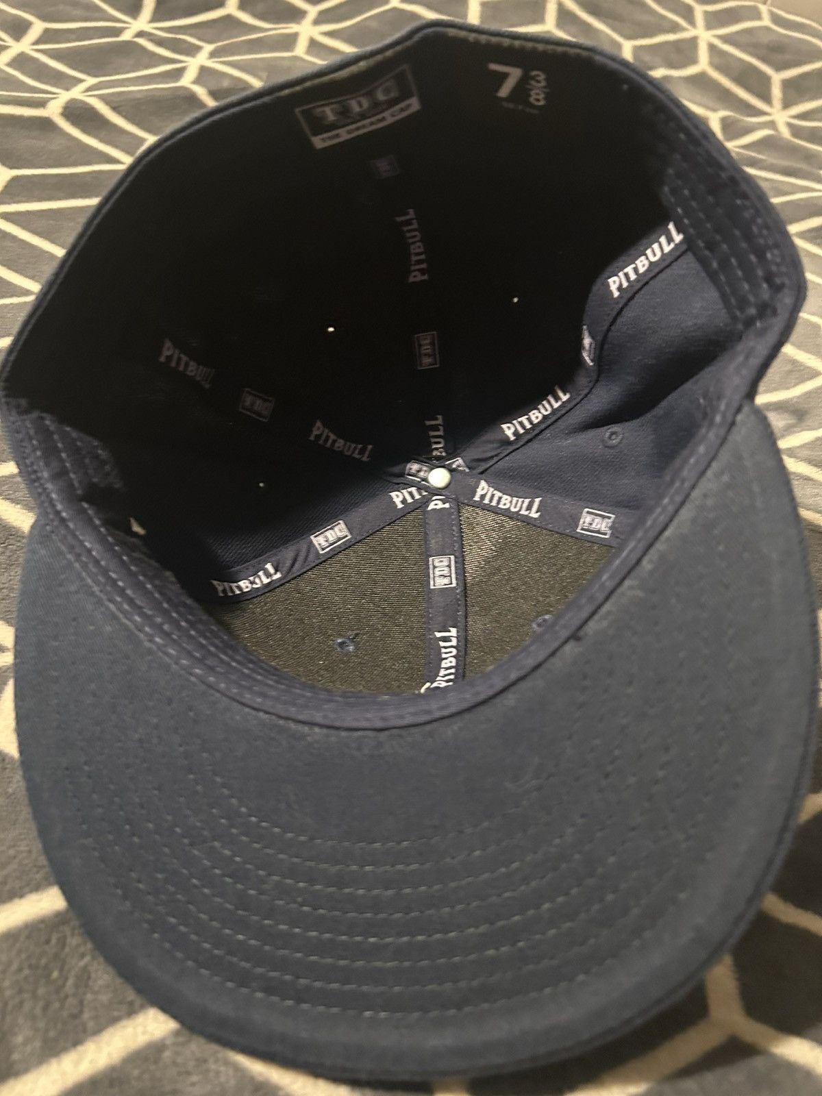 Playboi Carti Navy PBC YVL hat 7 3/8 | Grailed