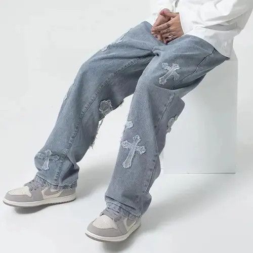 Japanese Brand Momoko x Rina High Street Cross Patch Denim Pant Size US 32 / EU 48 - 1 Thumbnail
