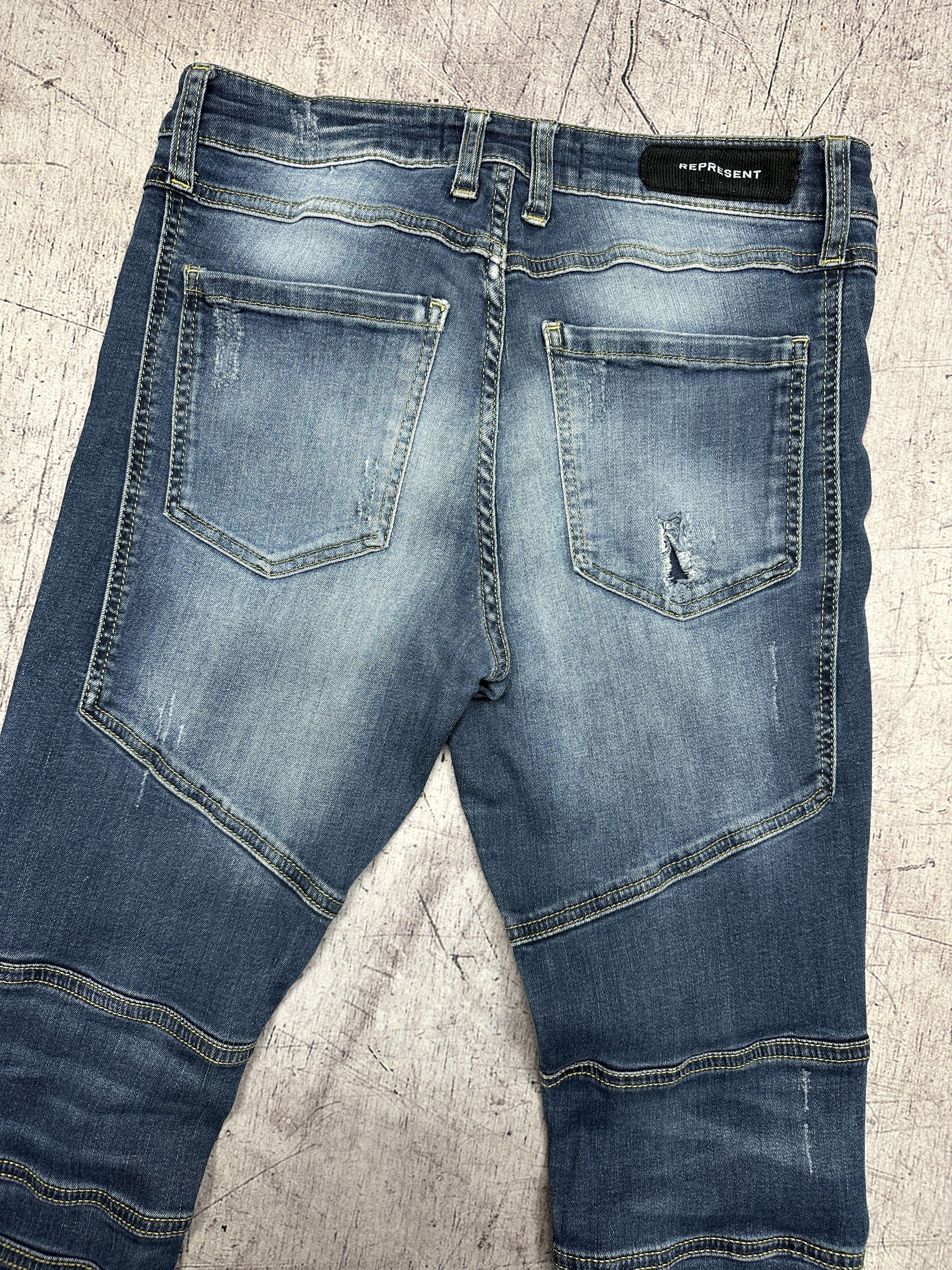 Represent Clo. Represent Mens Biker Distressed Jeans Denim Pants Size US 30 / EU 46 - 9 Thumbnail