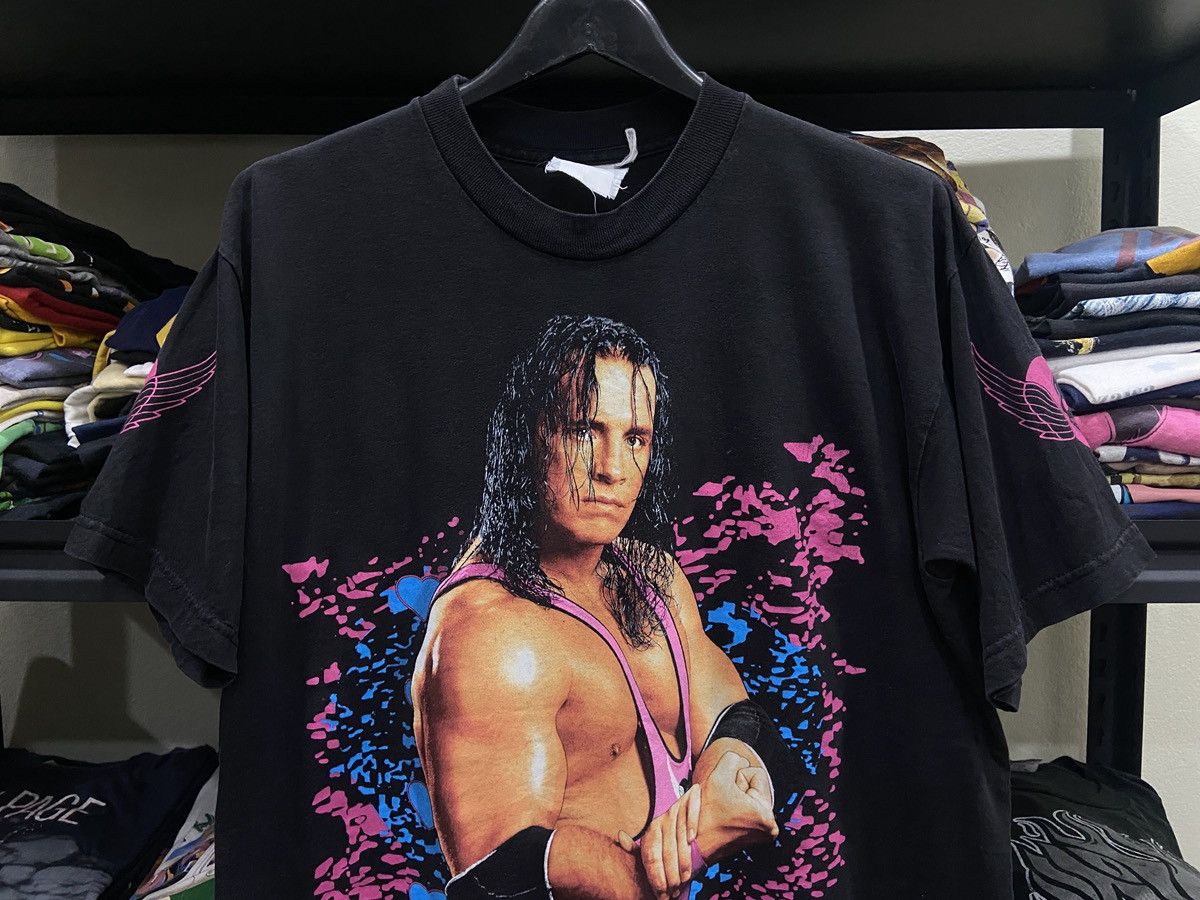 Vintage × WWE × WWF Vintage 1998s Bret ‘The Hitman’ Hart WWE Wrestling TShirt Size US L / EU 52-54 / 3 - 2 Thumbnail
