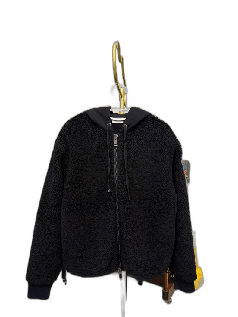 Moncler Moncler Teddy Fleece Jacket Black Size M Size M / US 6-8 / IT 42-44 - 1 Thumbnail