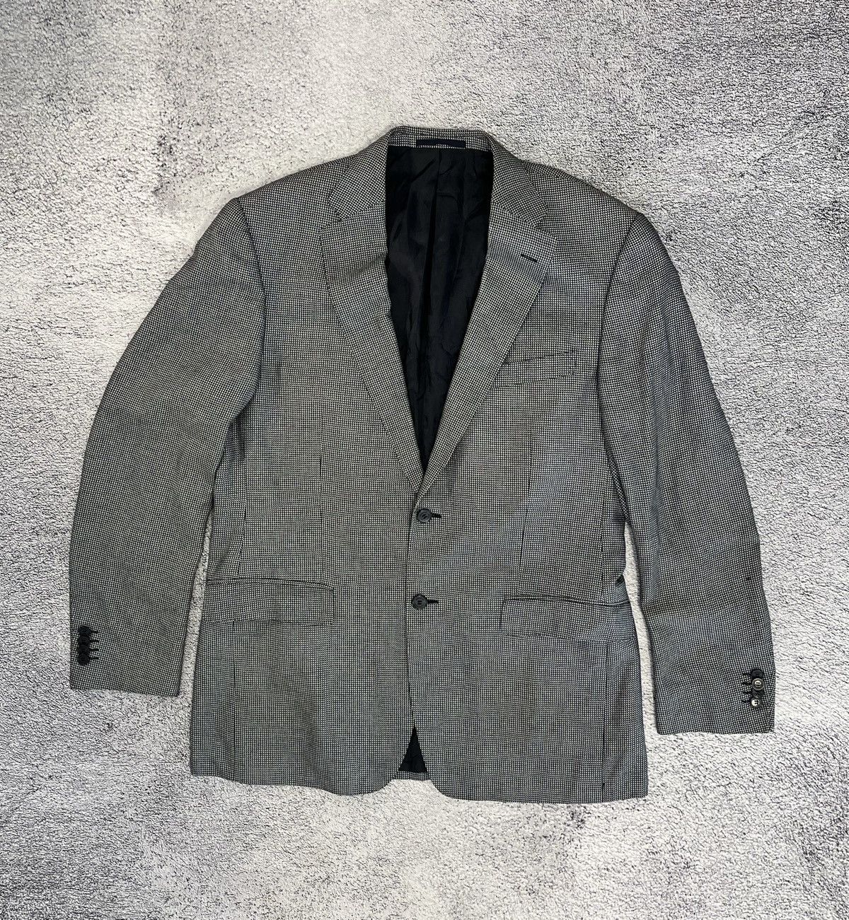 Versace Versace Silk Blazer Houndstooth Jacket 54R Luxury Designer Size 44R - 1 Thumbnail