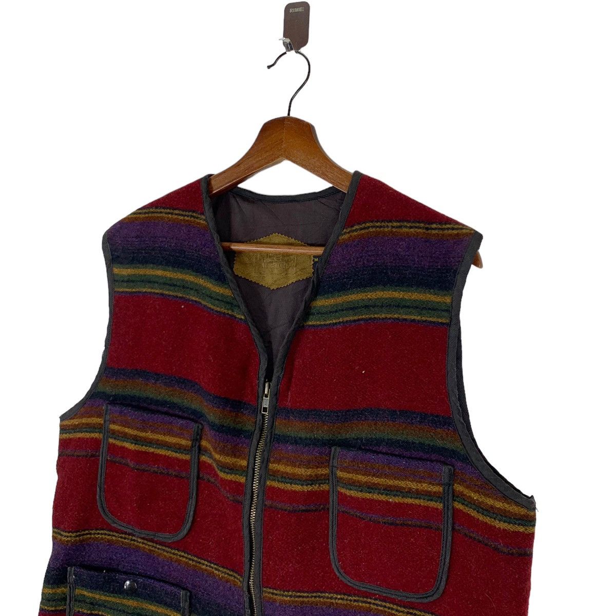 Woolrich Woolen Mills Vintage Woolrich Woolen Mills Striped Wool Vest Jacket Size US M / EU 48-50 / 2 - 2 Thumbnail