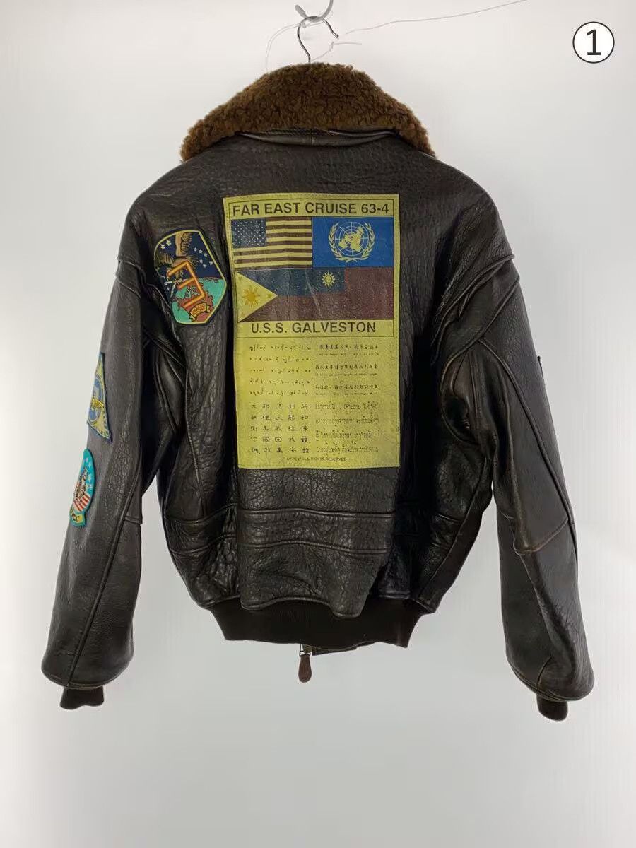Avirex Avirex Sheepskin Leather Jacket Blouson Brown Size US S / EU 44-46 / 1 - 2 Thumbnail