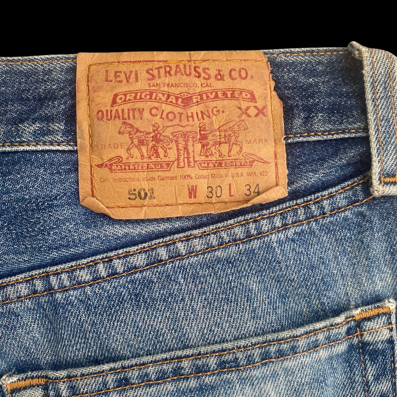 Levi's Vintage Clothing × Vintage KURT COBAIN VINTAGE LEVIS 501 DISTRESSED DIRTY JEAN BJ07-07 Size US 29 - 13 Thumbnail