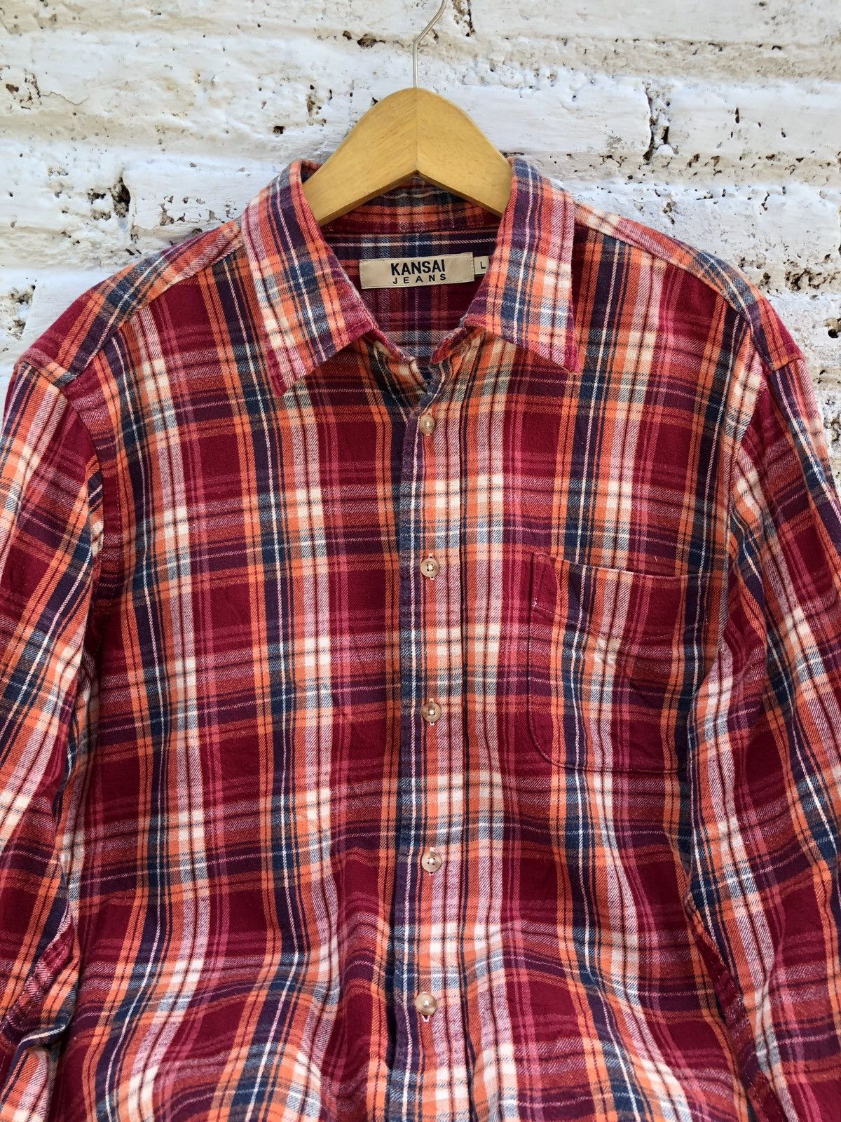Flannel × Japanese Brand × Kansai Yamamoto KANSAI YAMAMOTO FLANELL SHIRT Size US L / EU 52-54 / 3 - 2 Thumbnail