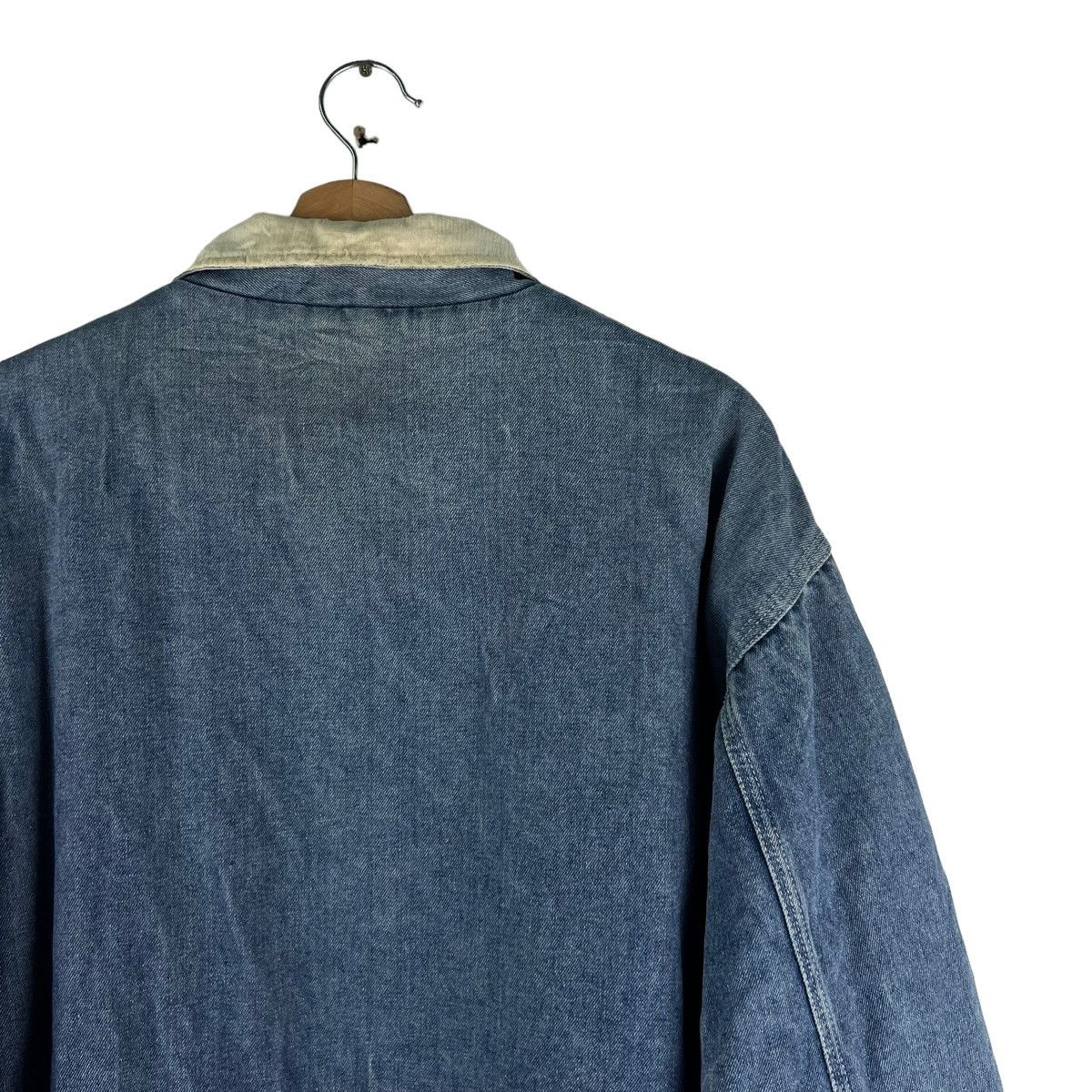 45rpm 🔥VINTAGE CHORE DENIM JACKET DOUBLE POCKET SHEARLING BLANKET Size US L / EU 52-54 / 3 - 8 Thumbnail