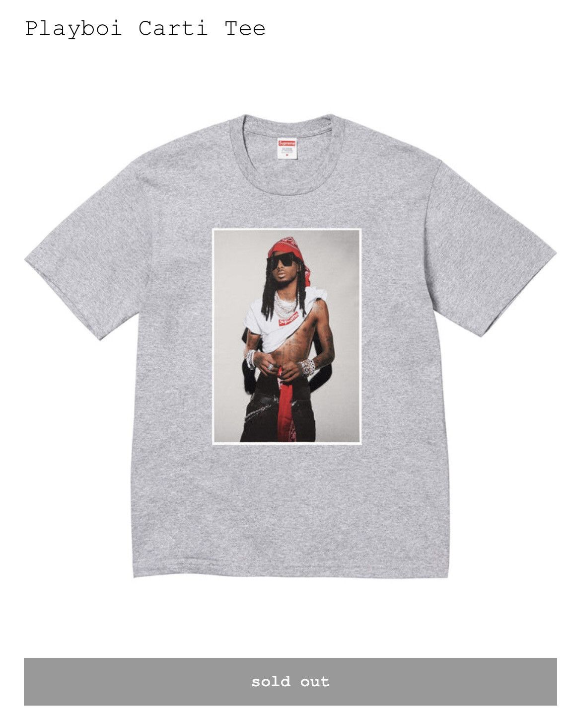 Supreme Supreme Playboi Carti Tee Size US M / EU 48-50 / 2 - 1 Preview