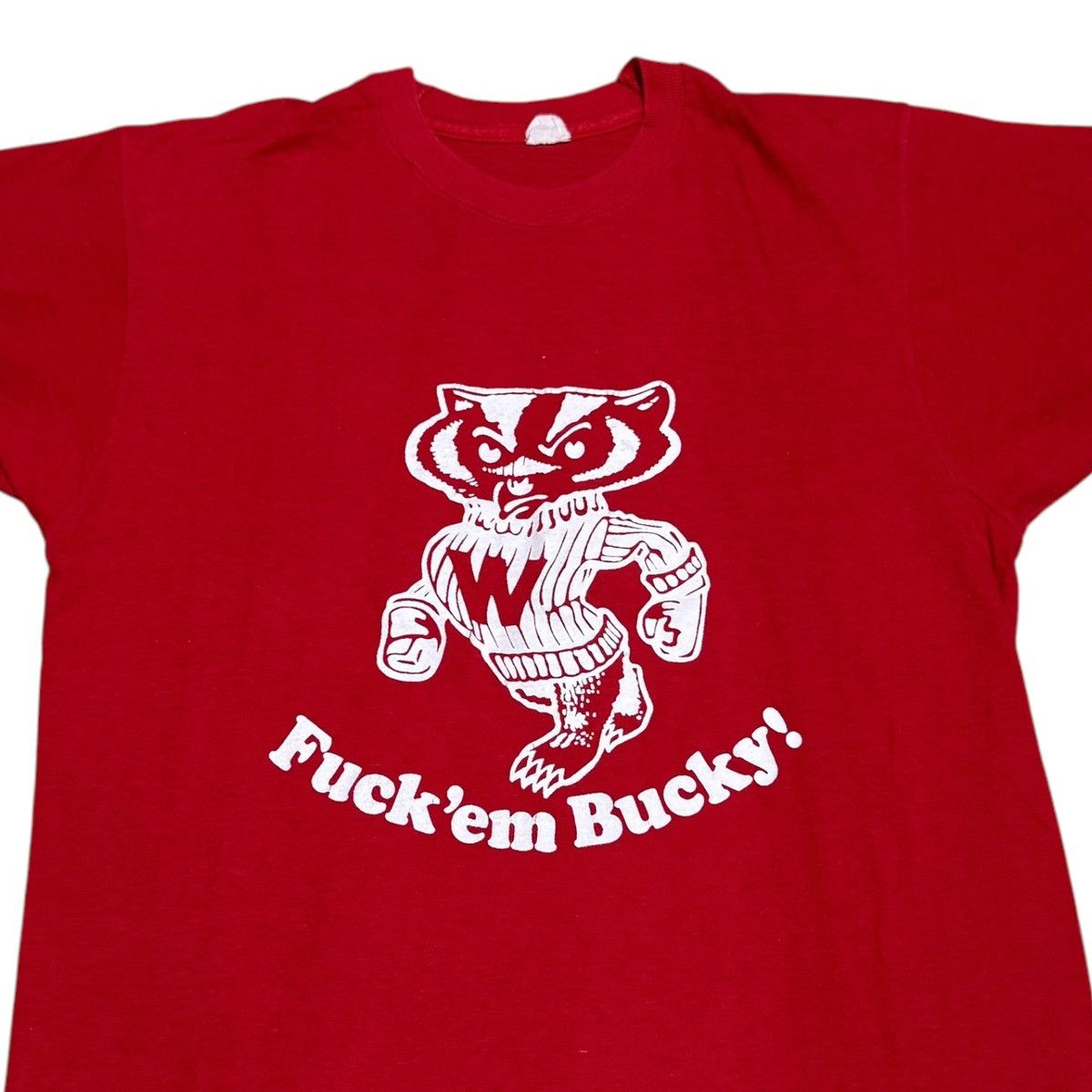 Vintage 70s University of Wisconsin Badgers F*ck’em Bucky! Shirt M Size US M / EU 48-50 / 2 - 2 Thumbnail