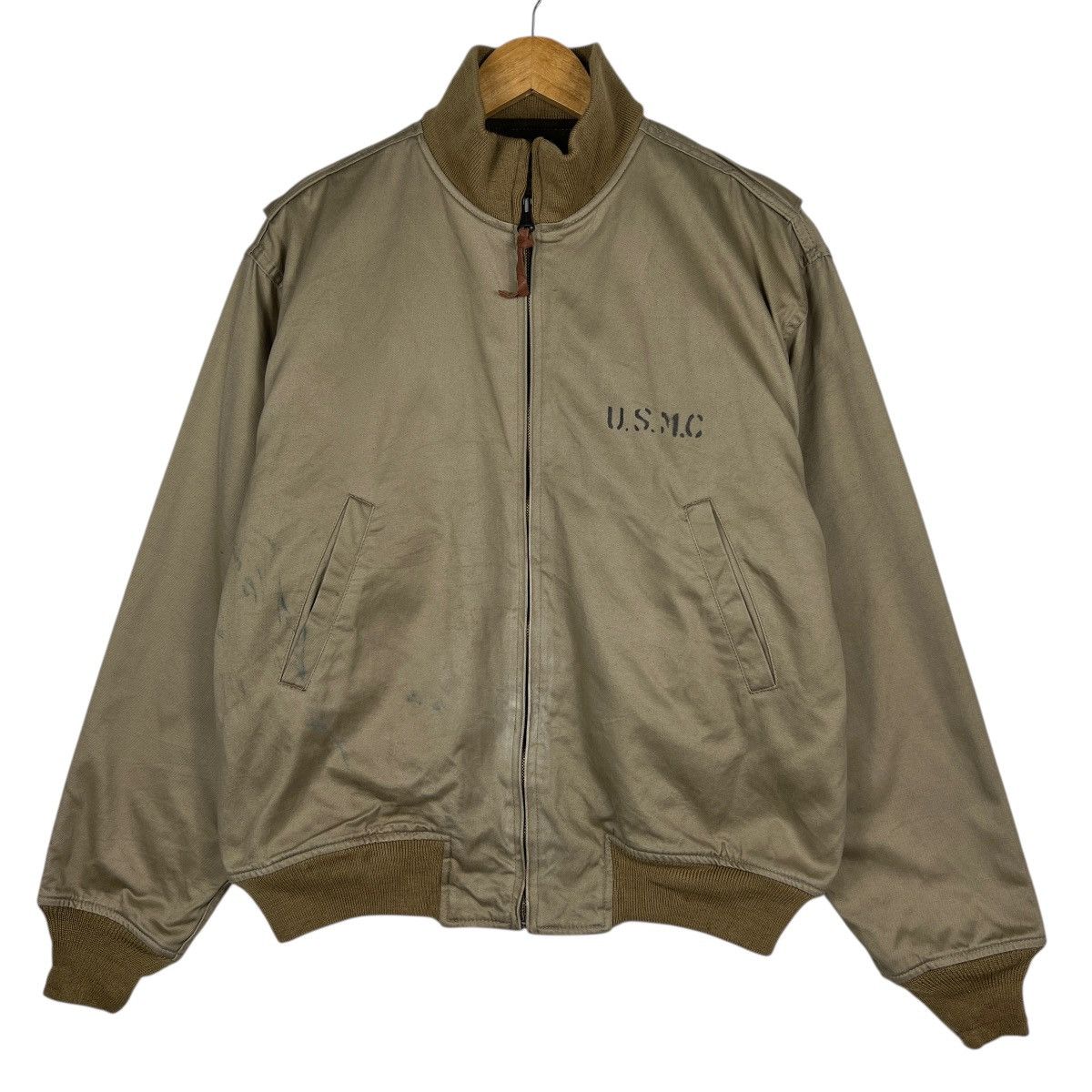 Vintage Houston Tanker Comanders Usmc Us Marines Camp Lejune Jacket Size US M / EU 48-50 / 2 - 2 Thumbnail