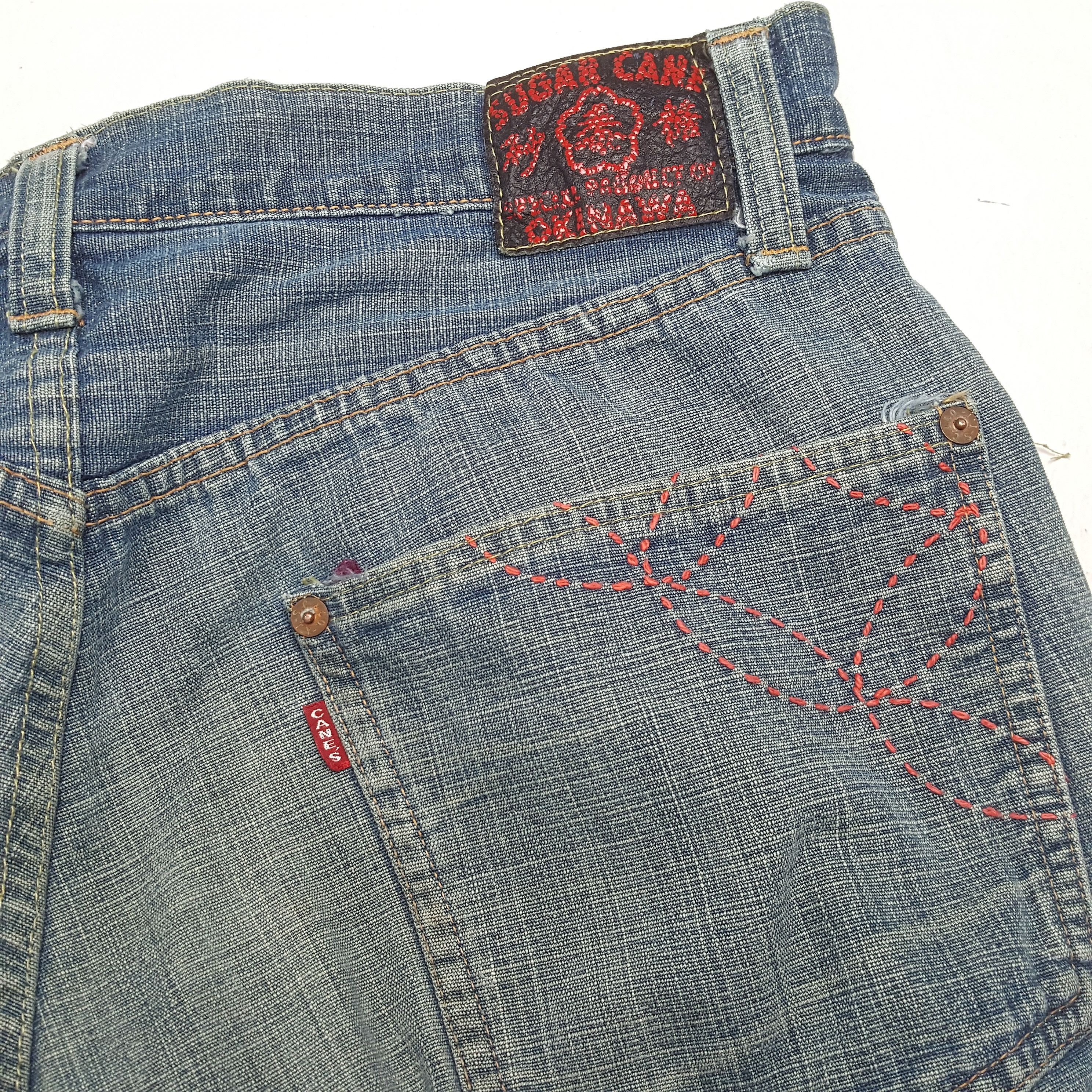 Japanese Brand × Sugar Cane × Vintage SUGAR CANE Japanese Brand Streetwear Distressed Jeans Size US 31 - 15 Thumbnail