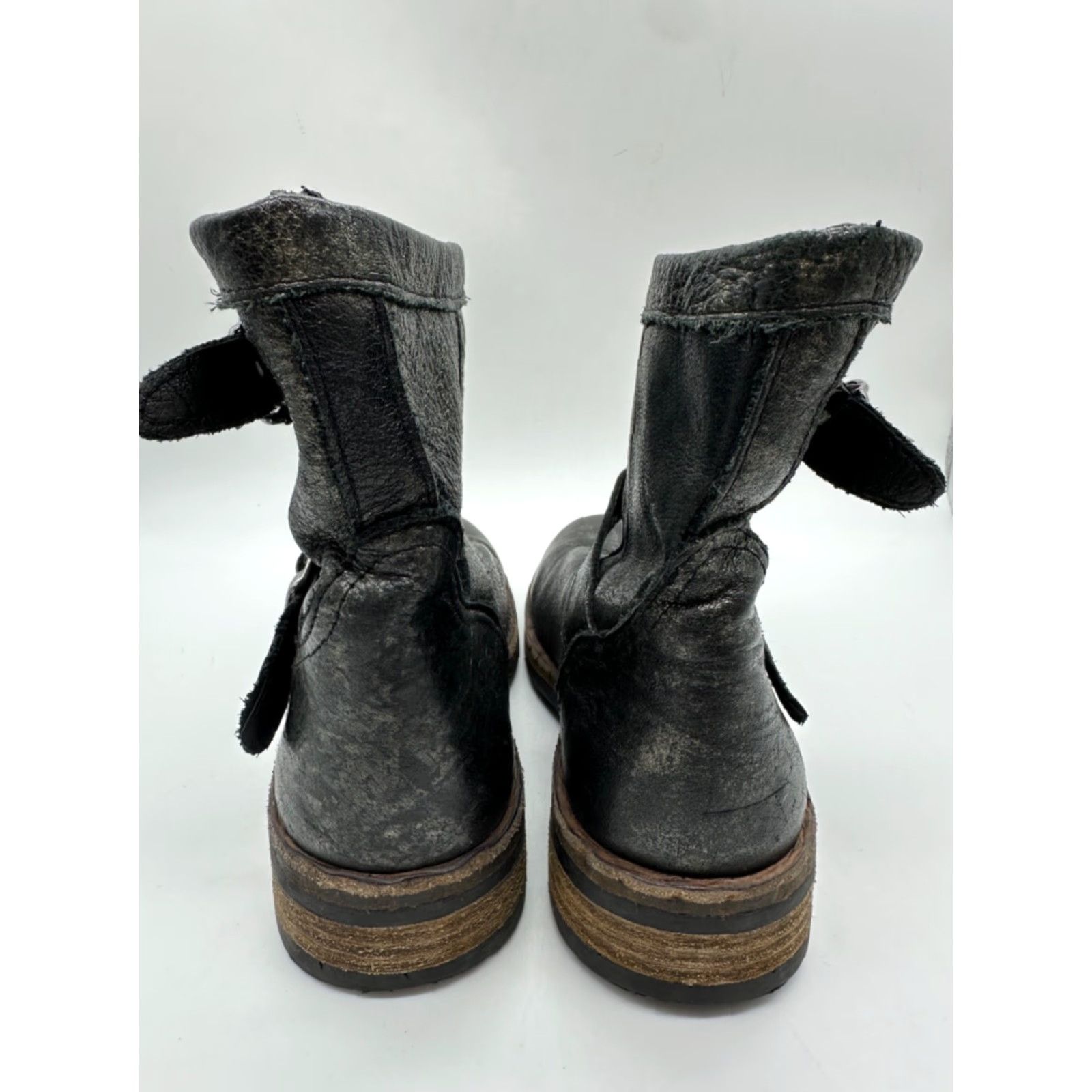 Steve Madden Steven by Steve Madden Enginne Women Leather Suede Pull On Boots Sz 9 Black/Gray - Boots - Women - 9 - Black/Gray Size US 9 / IT 39 - 3 Thumbnail