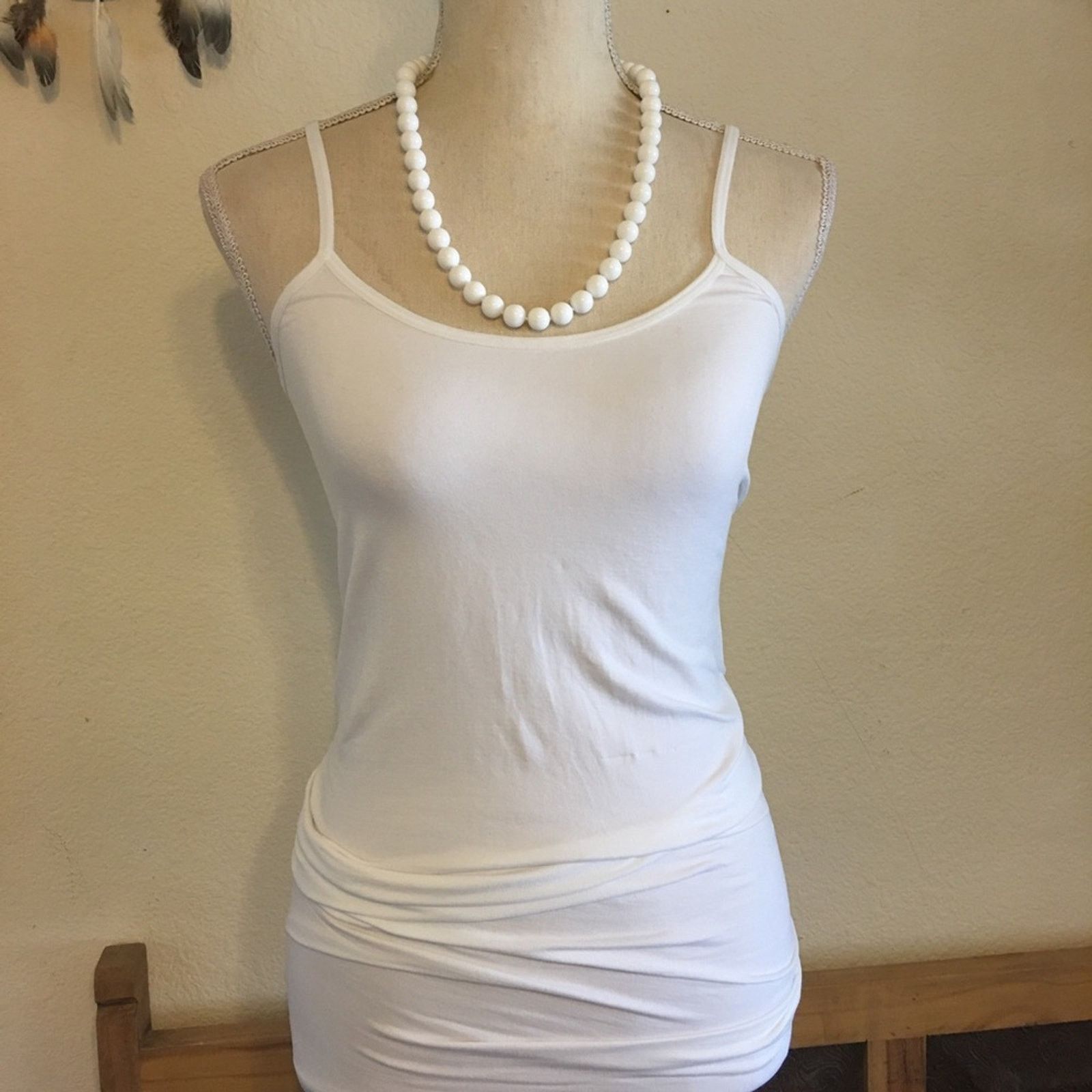 Vintage Vintage 70s knotted white glass bead necklace Size ONE SIZE - 4 Thumbnail