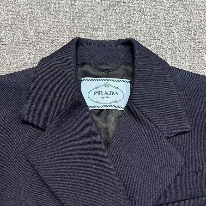 Prada Prada Double-breasted navy blue coat Size XS / US 0-2 / IT 36-38 - 3 Thumbnail