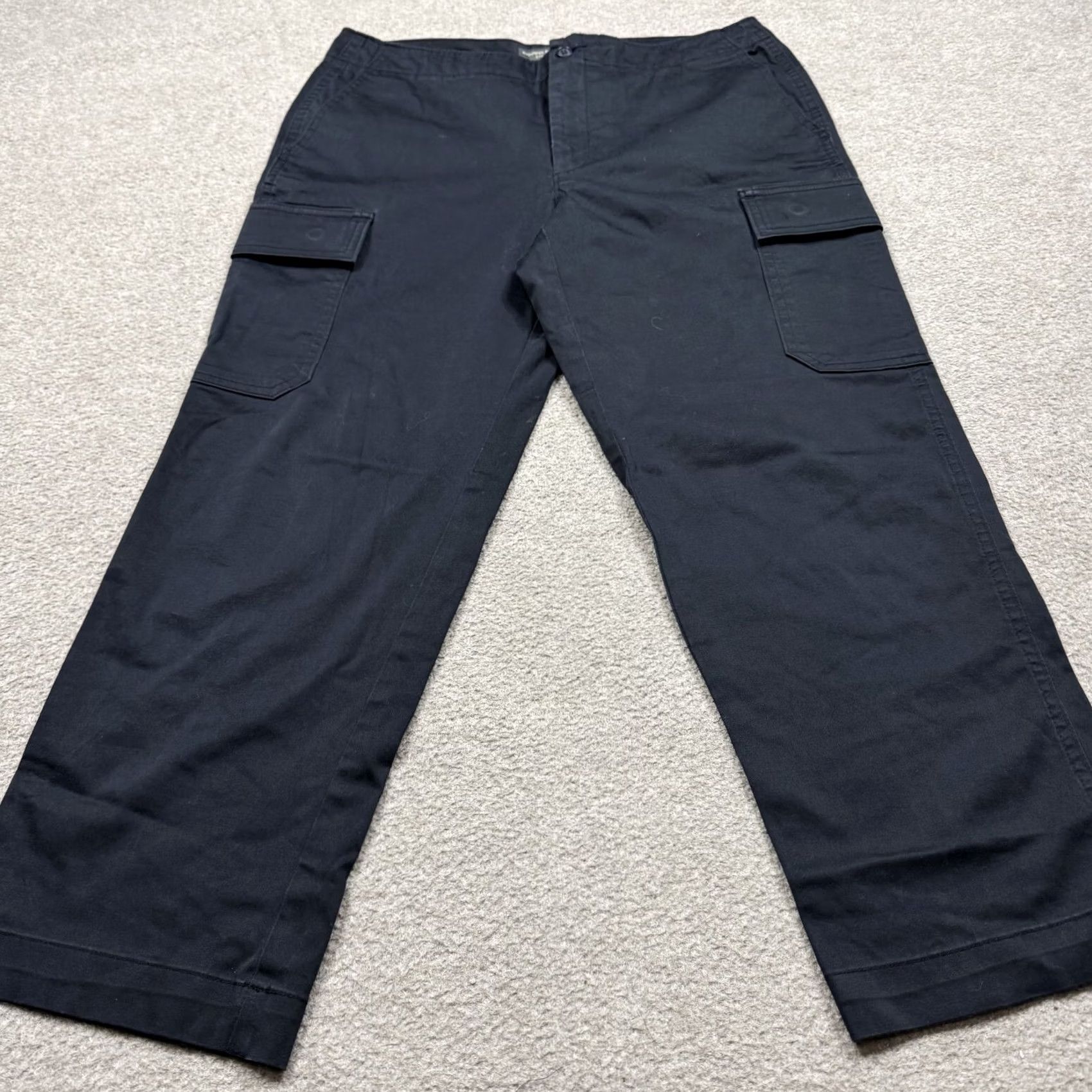 Banana Republic VINTAGE Banana Republic Capri Pants Women's 8 Black Cotton Spandex Stretch Wide-Leg Casual Capris Ladies Mens? Size 30" / US 8 / IT 44 - 2 Thumbnail