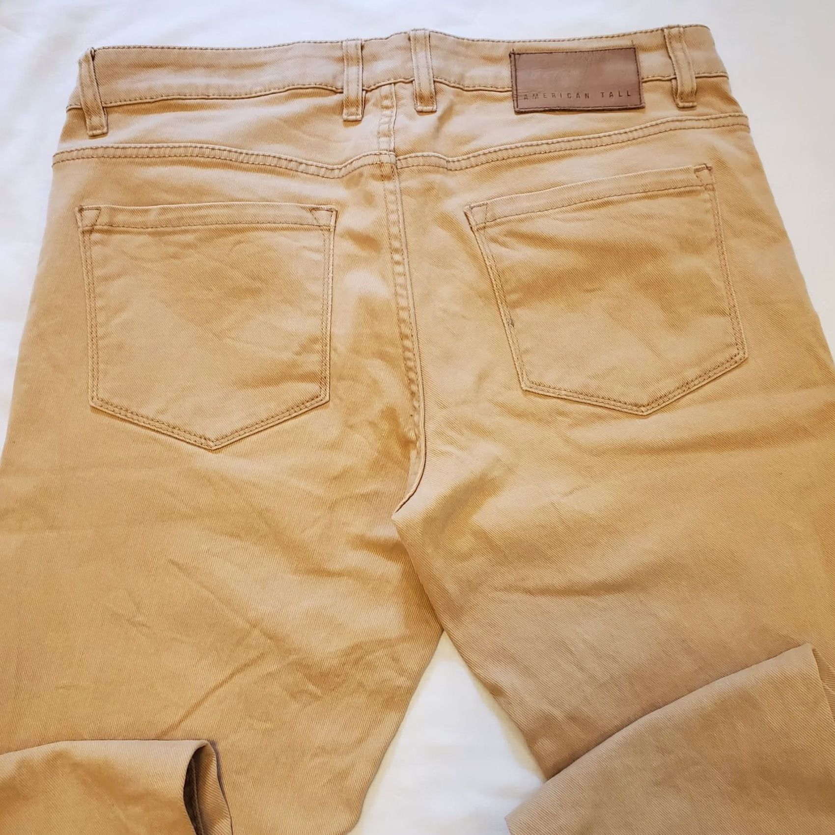 Vintage American Tall Men's Brown 34x35 Tapered Fit Chino Pants Denim Size US 34 / EU 50 - 6 Thumbnail