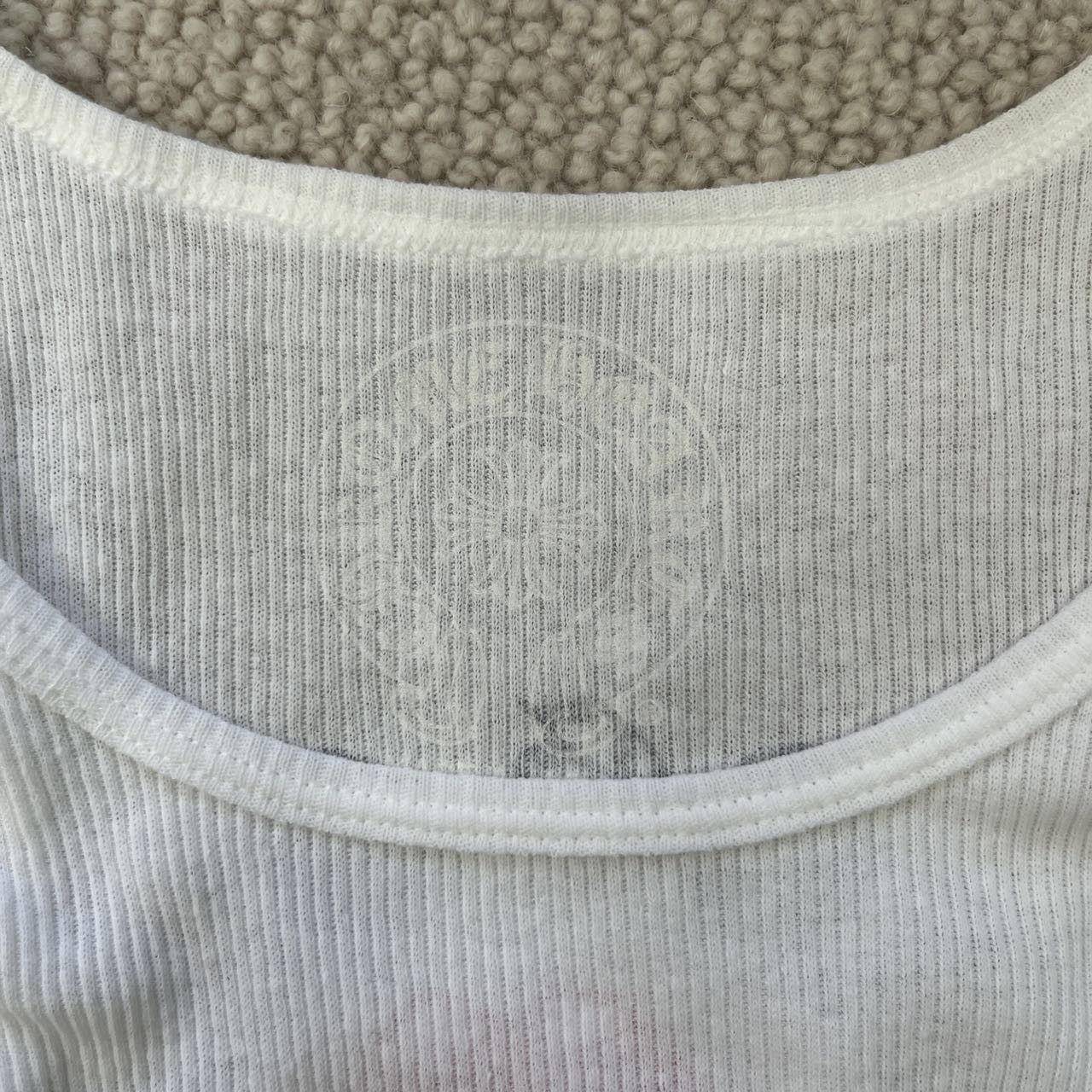 Chrome Hearts × The Rolling Stones Chrome Hearts Rolling Stones Tongue White Tank Top Size S / US 4 / IT 40 - 4 Thumbnail
