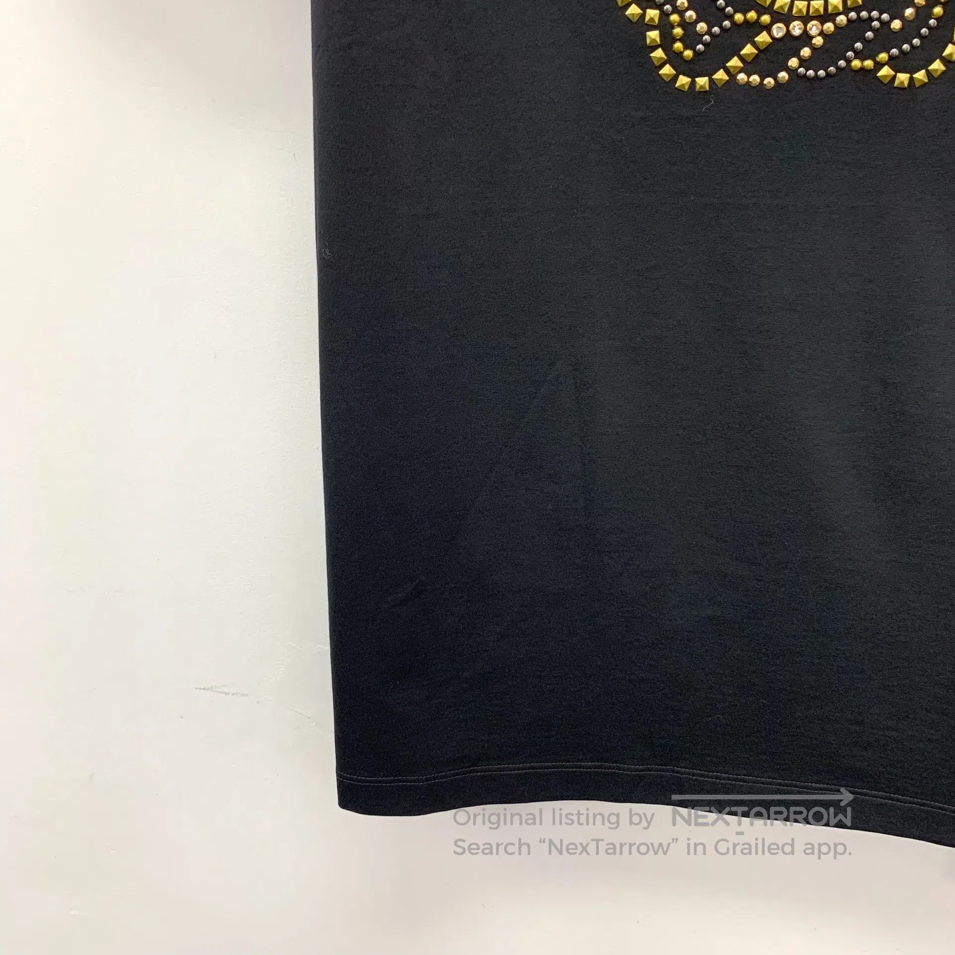 Versace Versace Black Medusa Head Stud Design Cotton Round Neck Sh Size US S / EU 44-46 / 1 - 4 Thumbnail