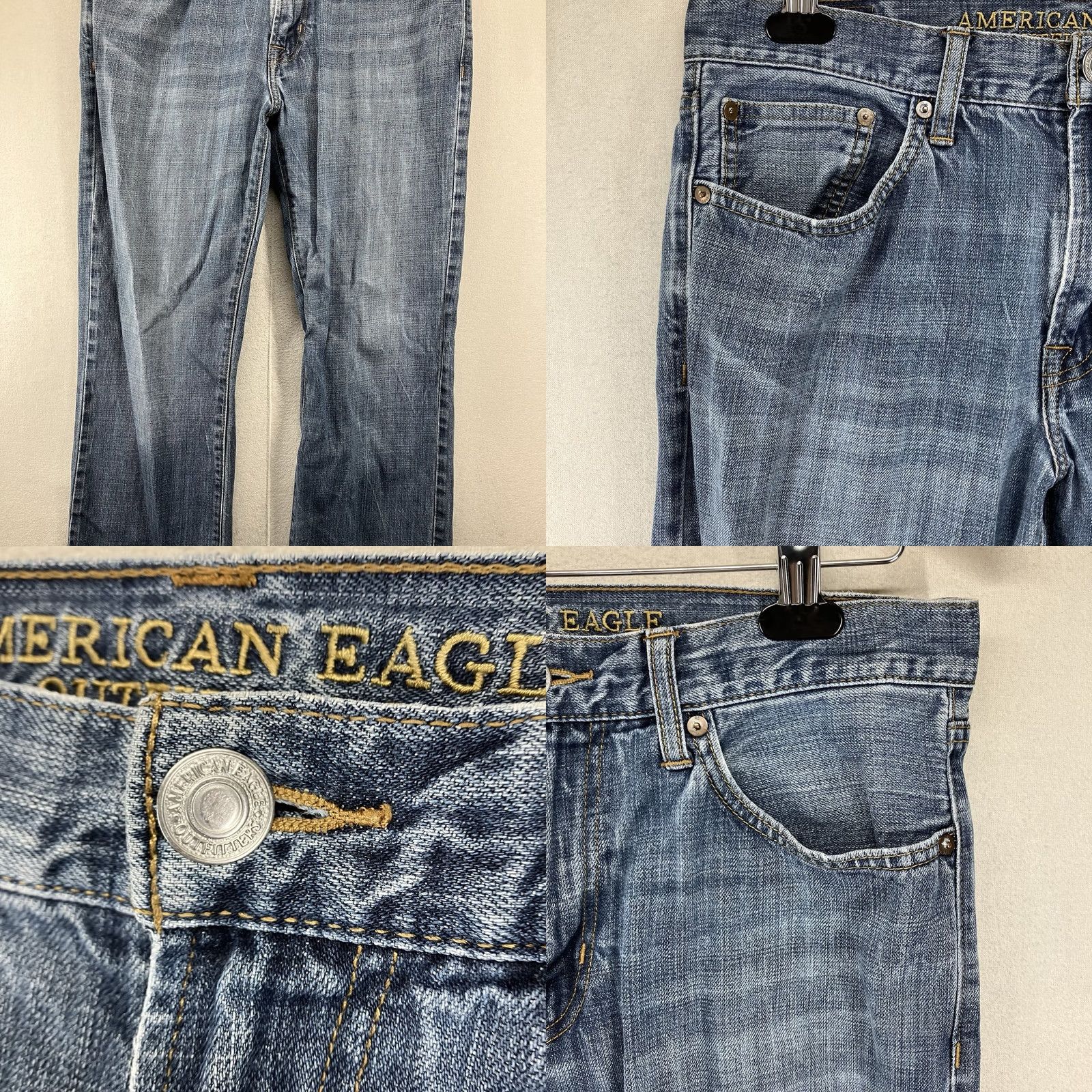 American Eagle Outfitters American Eagle Jeans Mens 33x30 Boot Cut Casual Workwear y2k Blue Denim Size US 33 - 8 Thumbnail