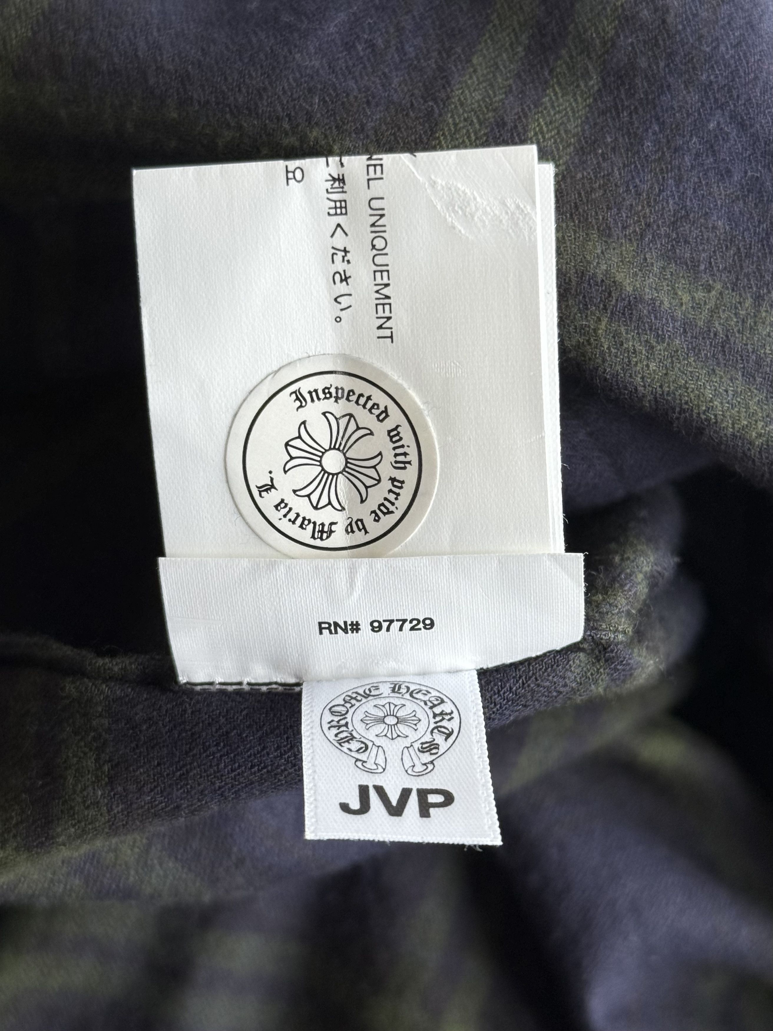 Chrome Hearts Chrome Hearts Blue & Green Cross Patch Elongated Flannel Size US S / EU 44-46 / 1 - 8 Thumbnail