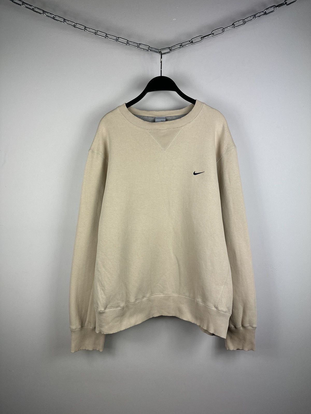 Nike × Vintage Vintage 90’s Nike Swoosh Y2K Oversize Sweatshirt Size US L / EU 52-54 / 3 - 1 Thumbnail