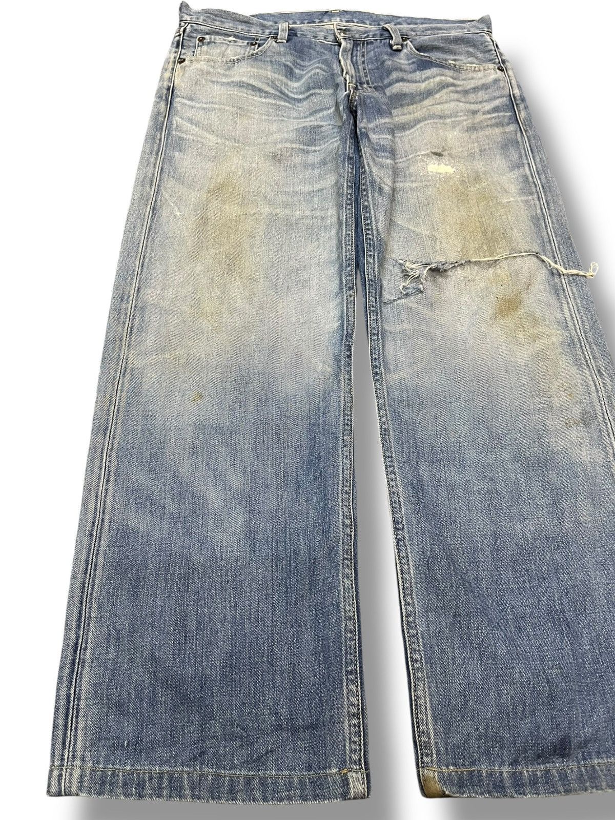 Levi's Vintage Clothing Vintage Levi’s 503 Baggy Straight Loose Distressed Denim Size US 34 / EU 50 - 3 Thumbnail