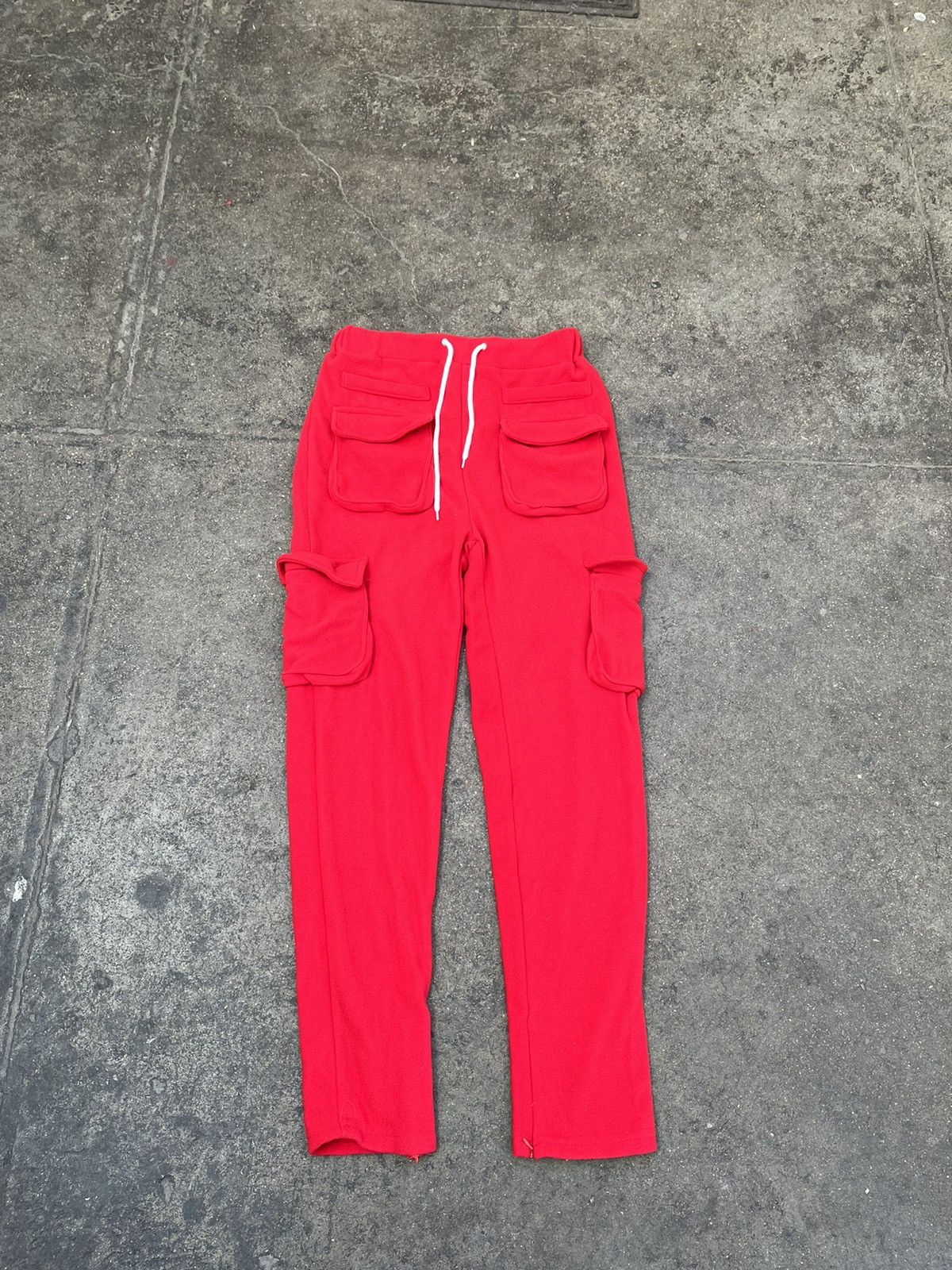 Vintage Cargo Sweatpants Red XXL Size US 36 / EU 52 - 1 Thumbnail